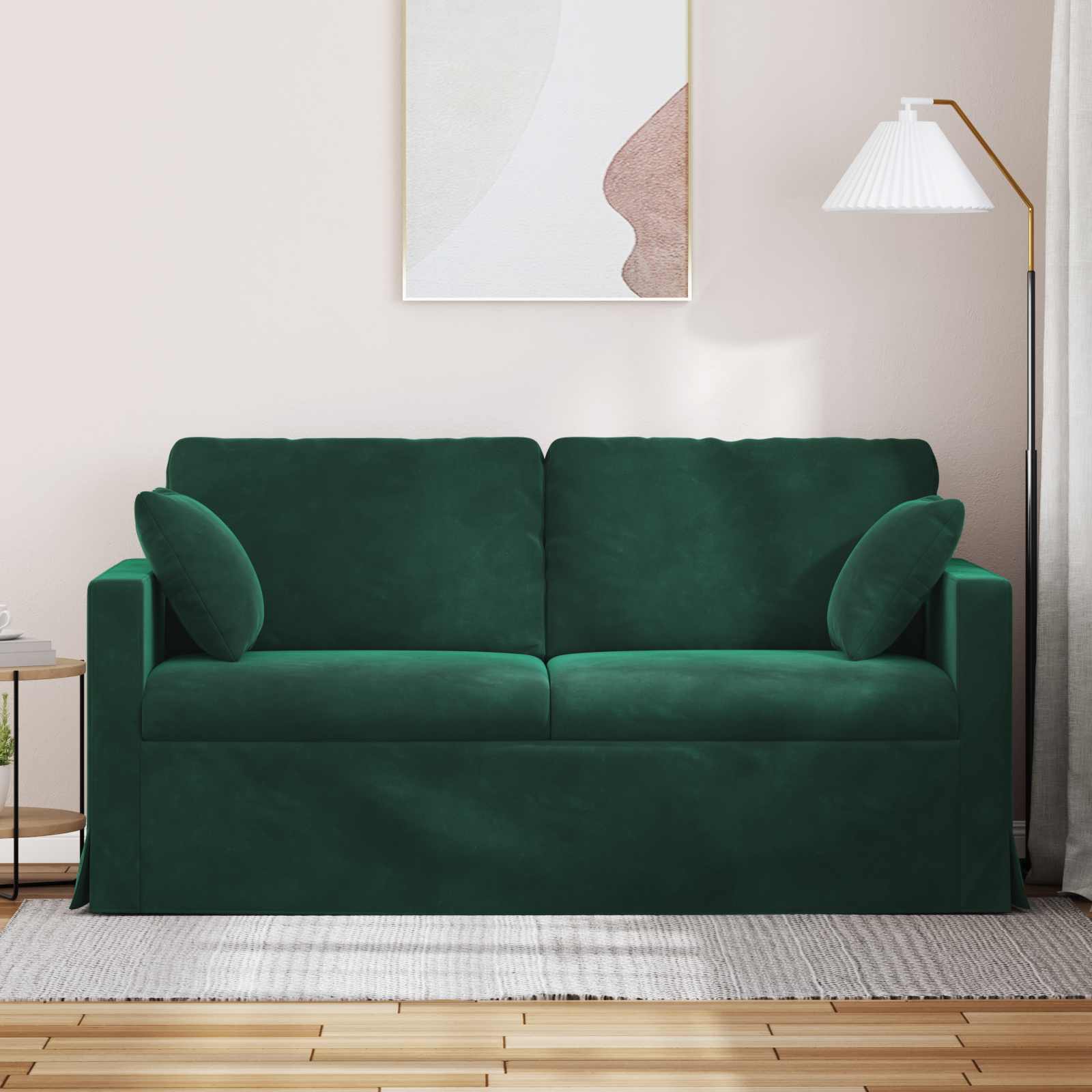 Bank Donkergroen 158 x 78 x 80 cm Fluweel is nu te koop bij PeponiXL, paradijselijk wonen!