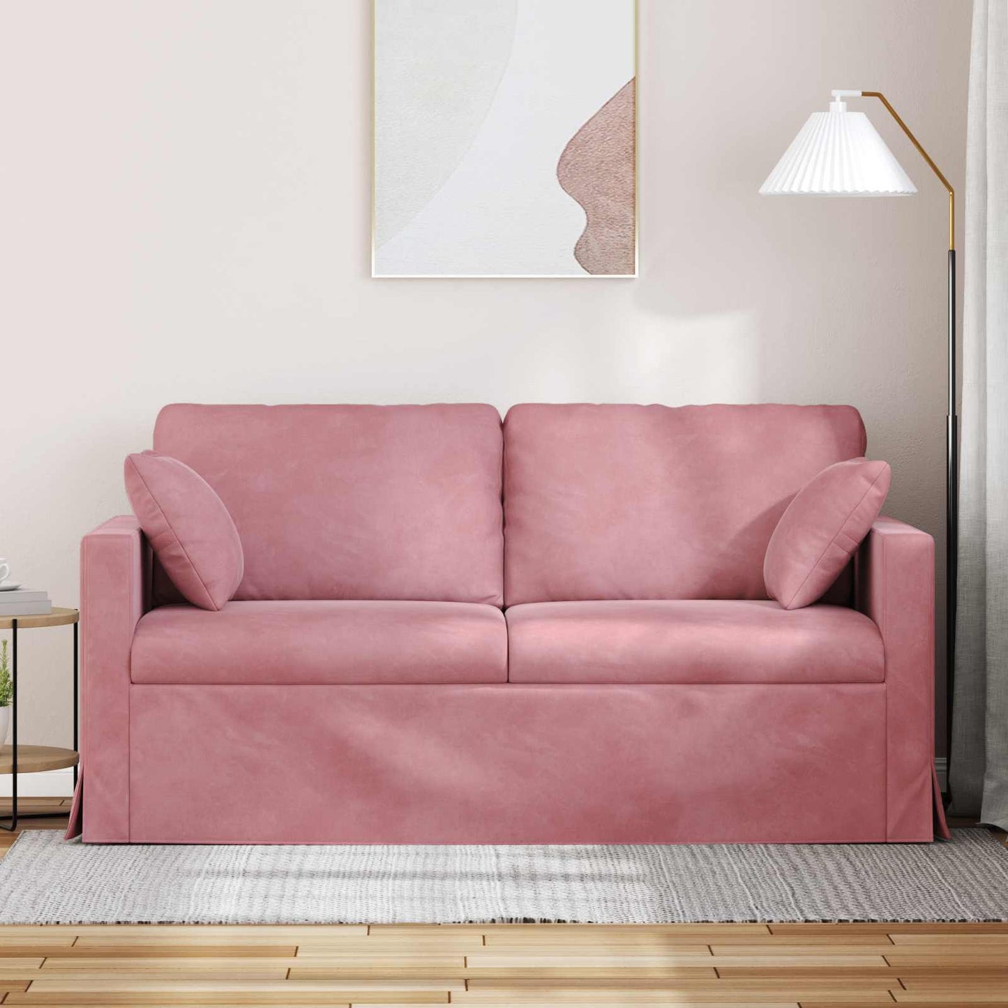 Bank Roze 158 x 78 x 80 cm Fluweel is nu te koop bij PeponiXL, paradijselijk wonen!