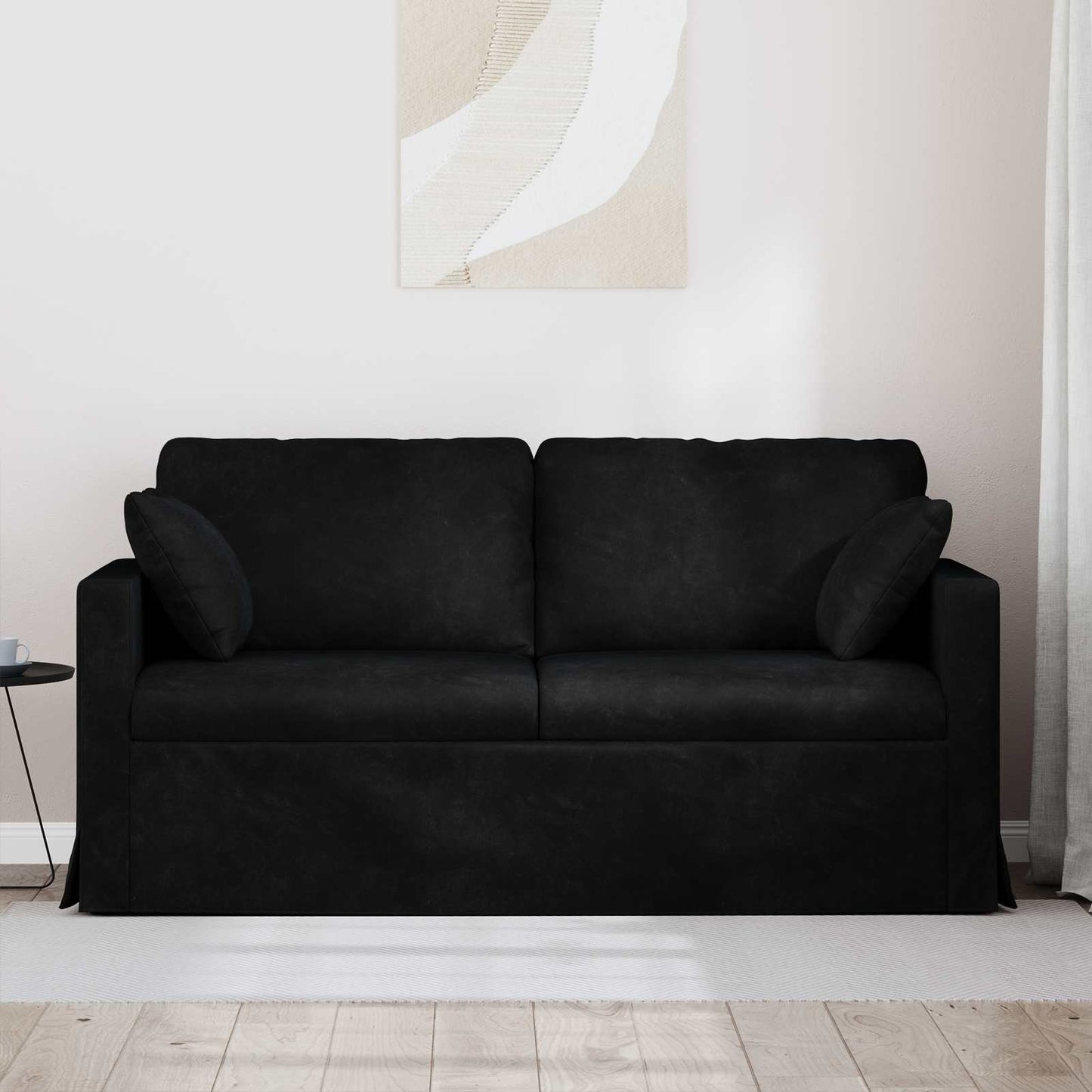 Bank Zwart 158 x 78 x 80 cm Fluweel is nu te koop bij PeponiXL, paradijselijk wonen!