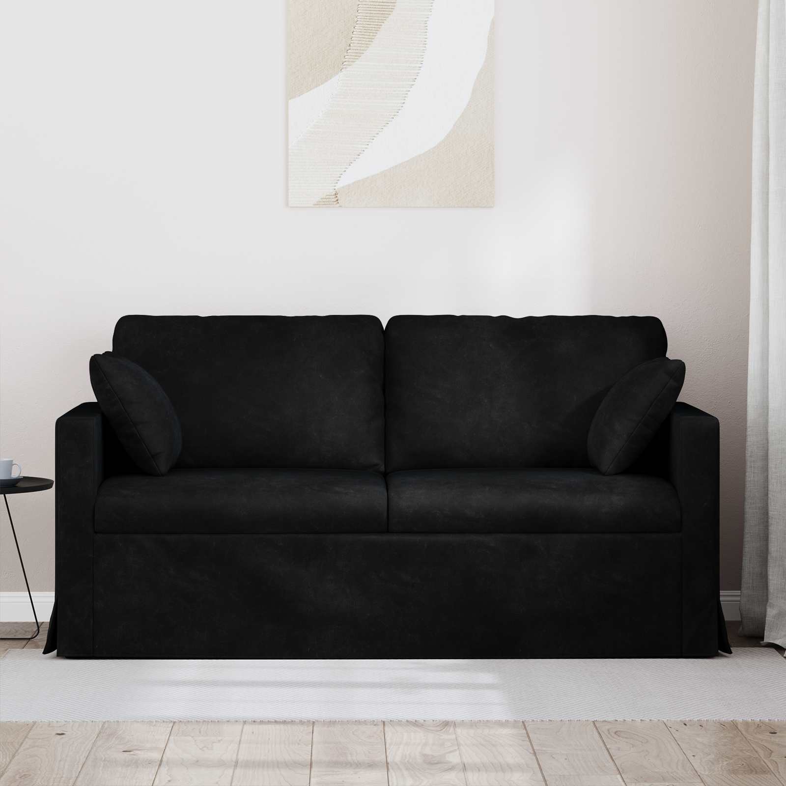 Bank Zwart 158 x 78 x 80 cm Fluweel is nu te koop bij PeponiXL, paradijselijk wonen!