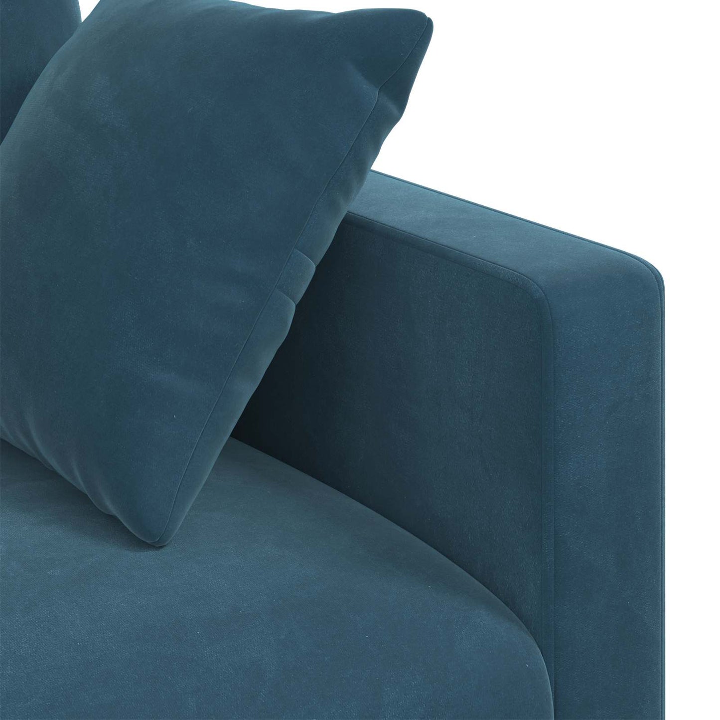 Bank Blauw 158 x 78 x 80 cm Fluweel is nu te koop bij PeponiXL, paradijselijk wonen!