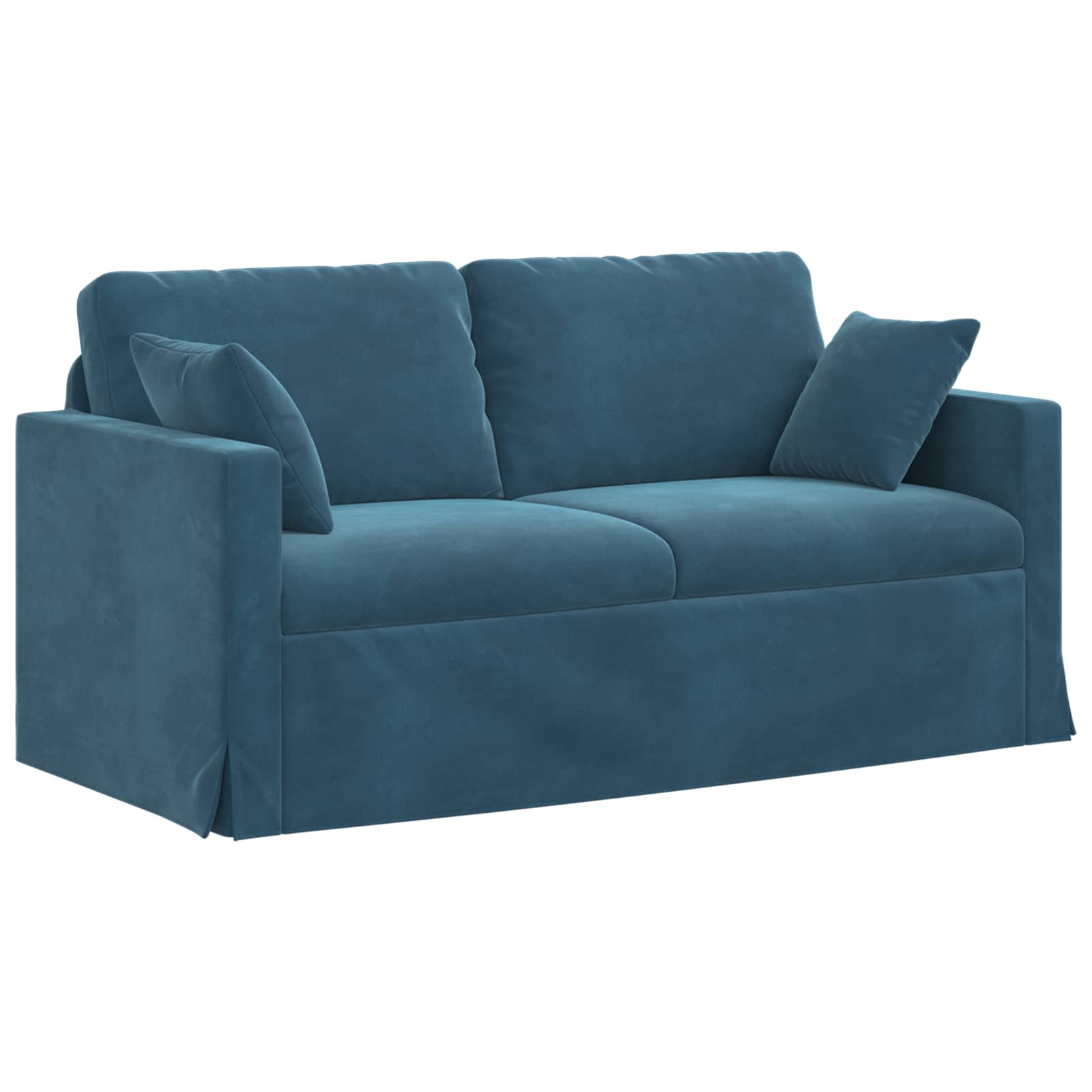 Bank Blauw 158 x 78 x 80 cm Fluweel is nu te koop bij PeponiXL, paradijselijk wonen!