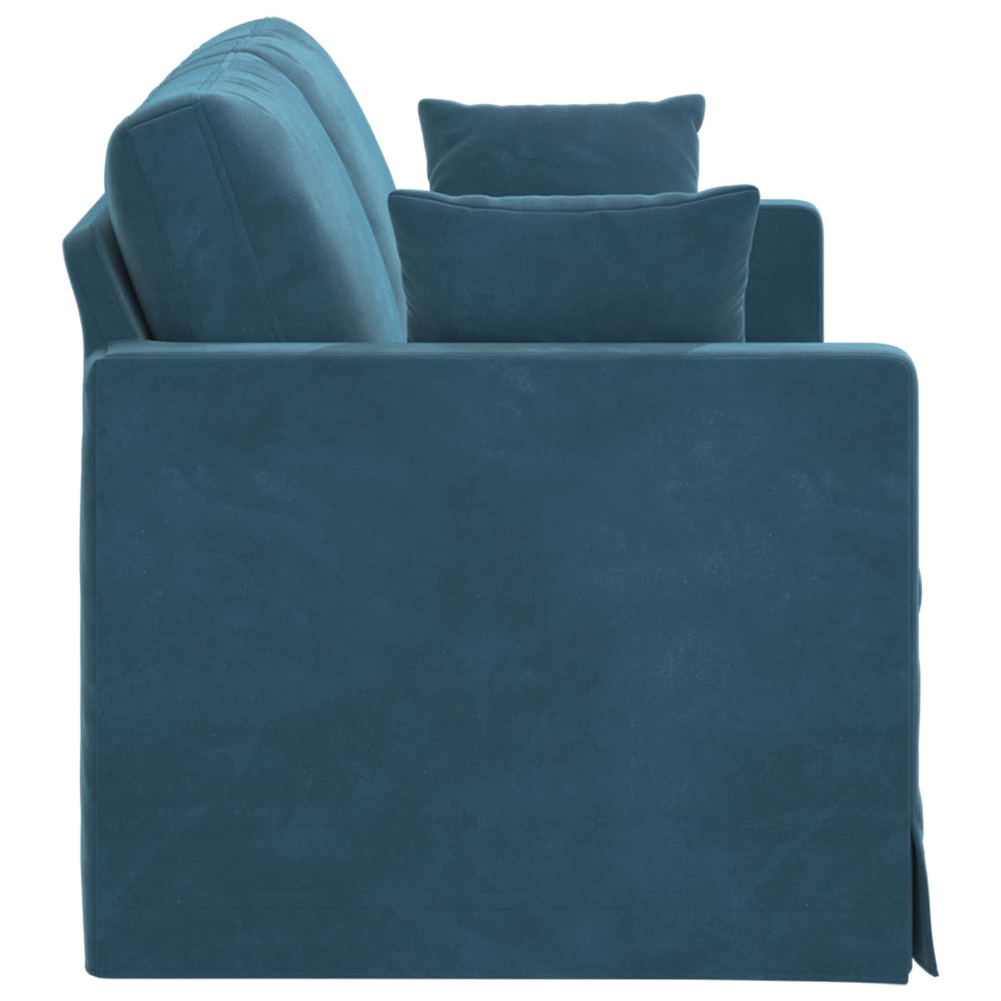 Bank Blauw 158 x 78 x 80 cm Fluweel is nu te koop bij PeponiXL, paradijselijk wonen!