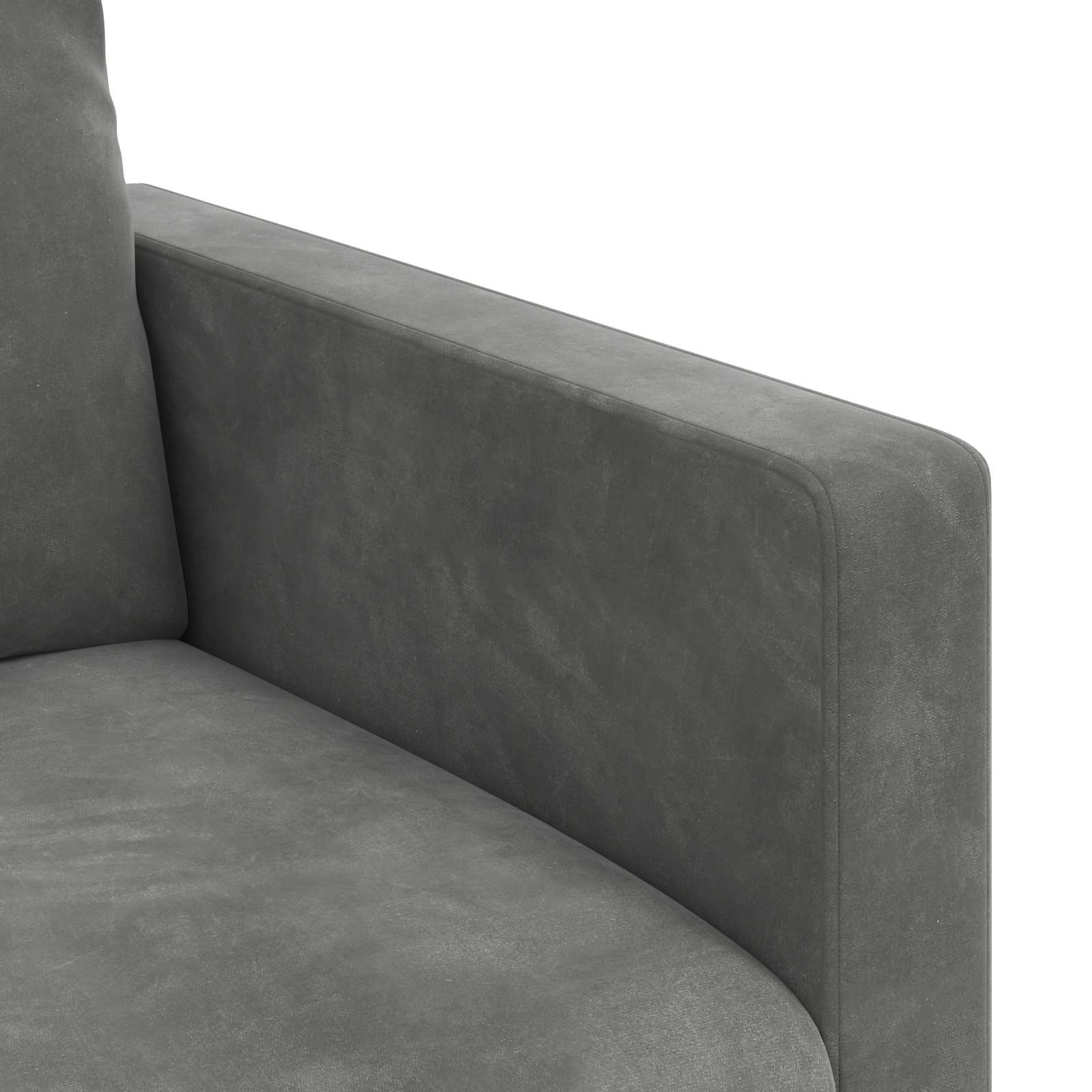 Bank Donkergrijs 198 x 78 x 80 cm Fluweel is nu te koop bij PeponiXL, paradijselijk wonen!