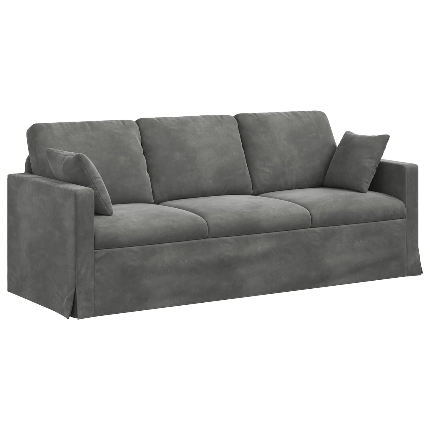 Bank Donkergrijs 198 x 78 x 80 cm Fluweel is nu te koop bij PeponiXL, paradijselijk wonen!