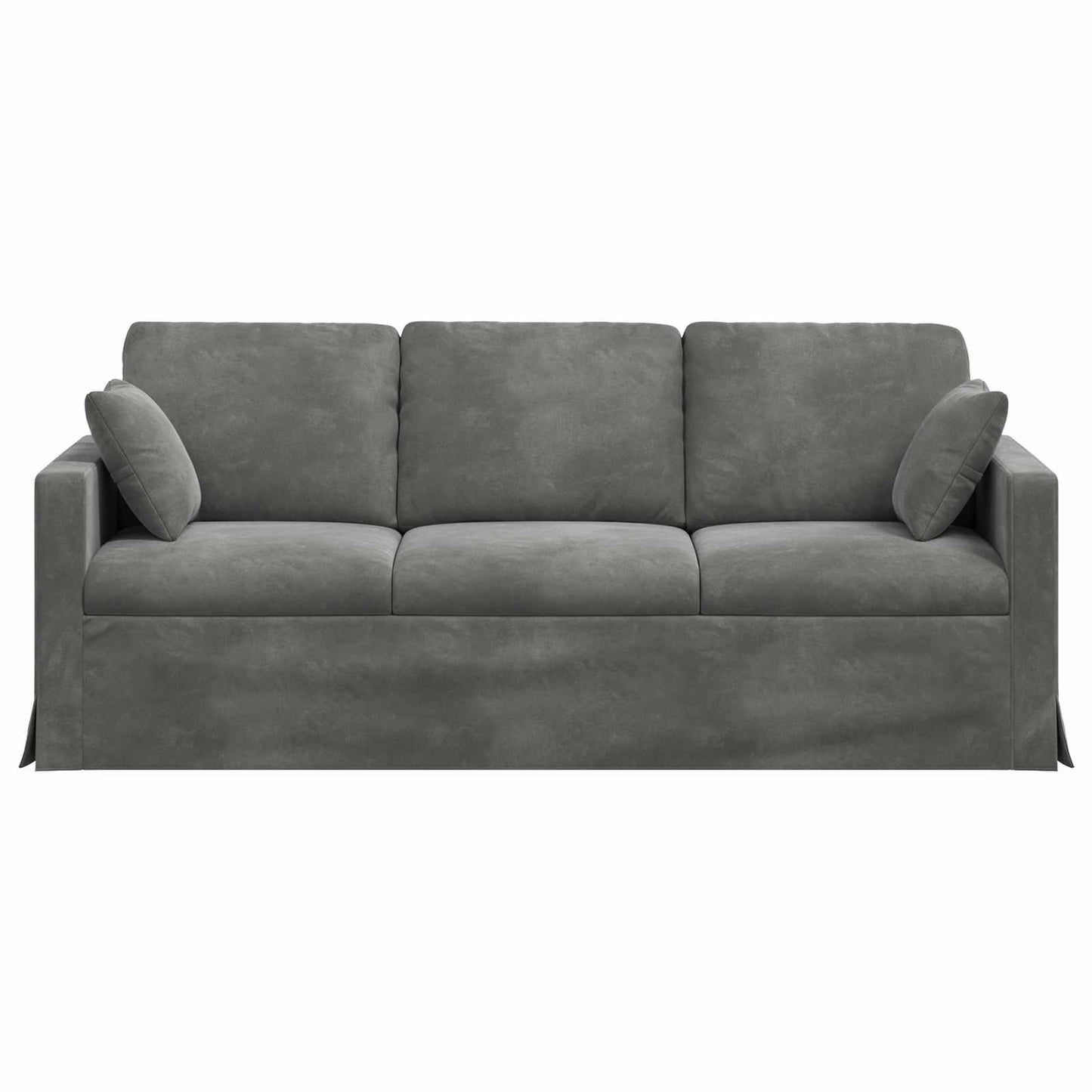 Bank Donkergrijs 198 x 78 x 80 cm Fluweel is nu te koop bij PeponiXL, paradijselijk wonen!