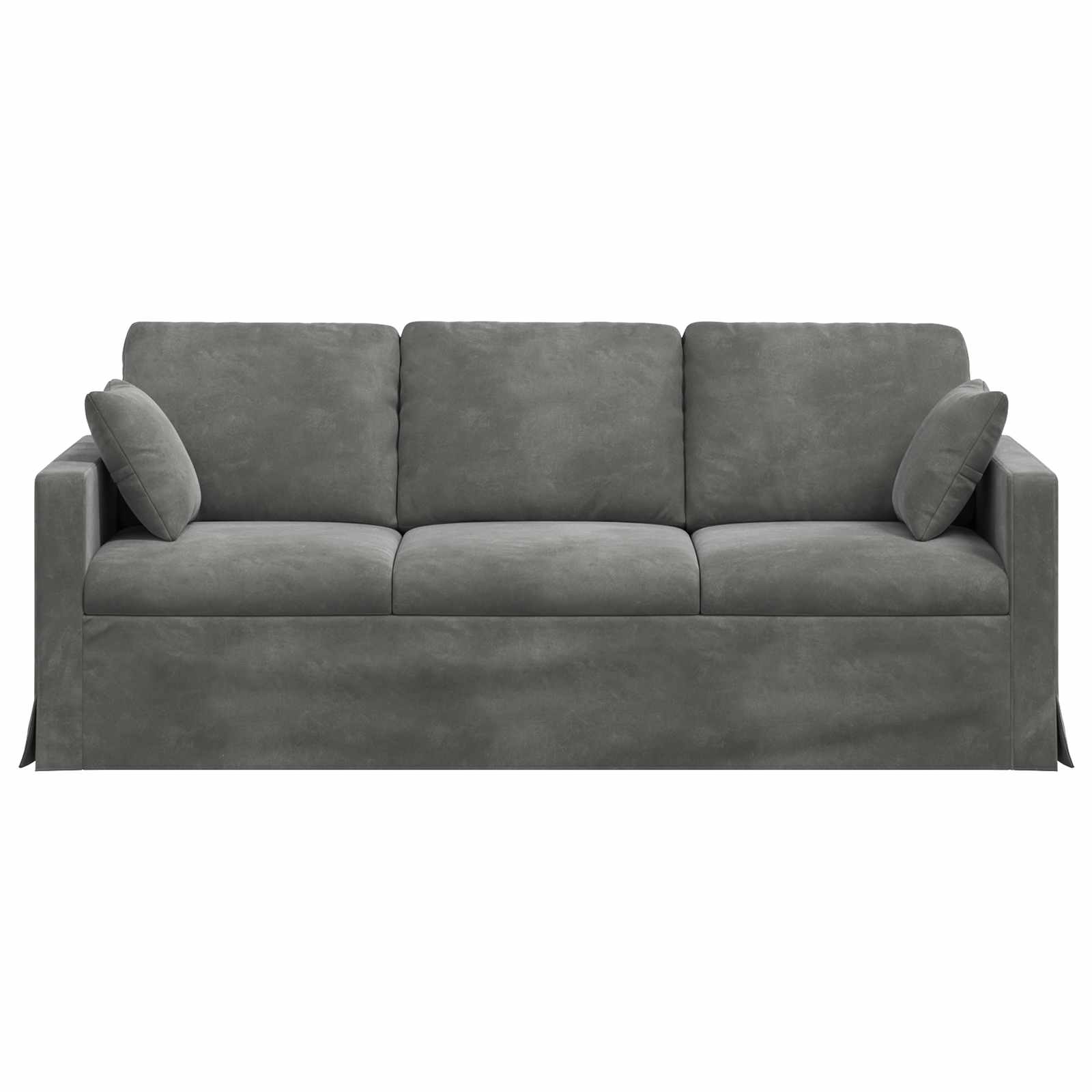 Bank Donkergrijs 198 x 78 x 80 cm Fluweel is nu te koop bij PeponiXL, paradijselijk wonen!