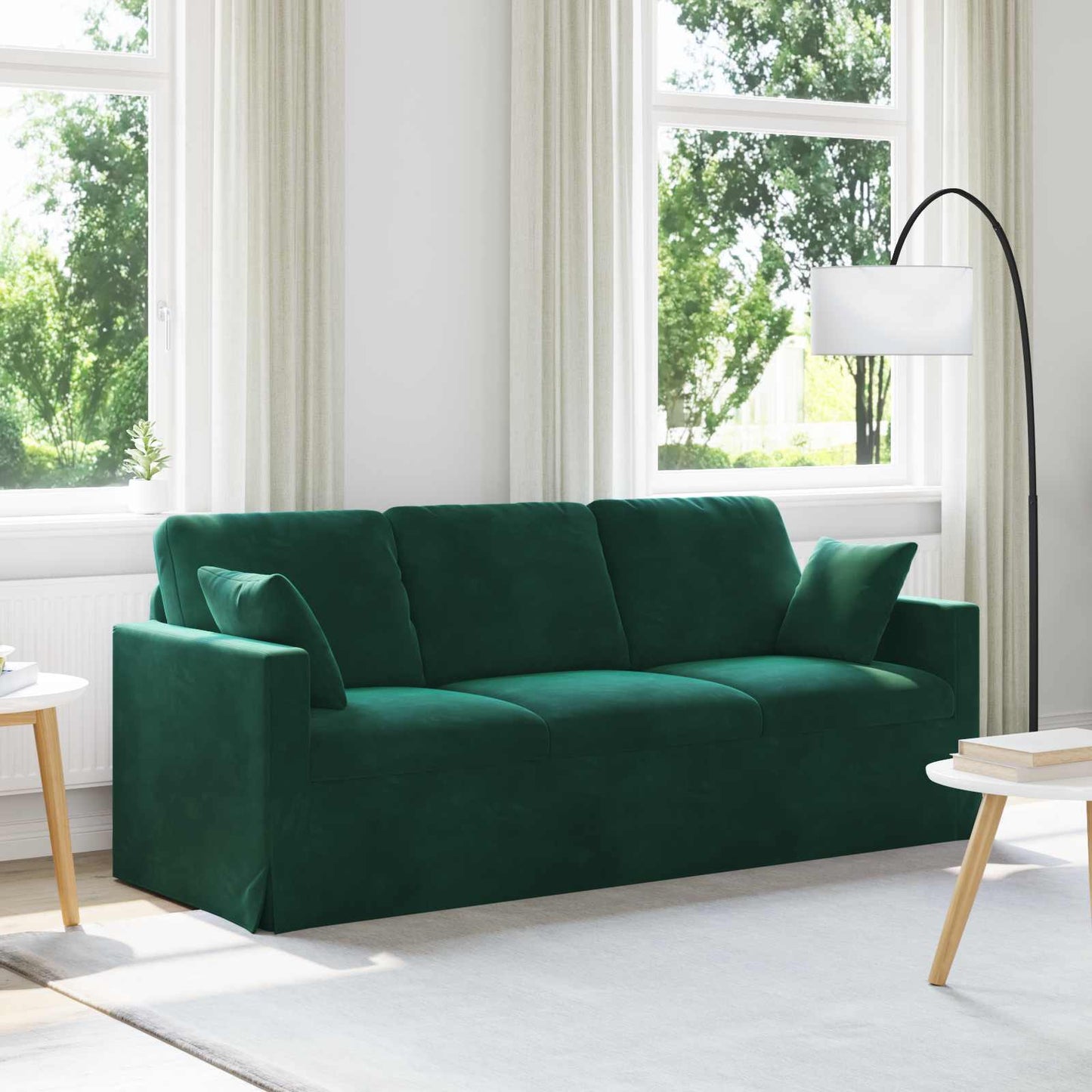 Bank Donkergroen 198 x 78 x 80 cm Fluweel is nu te koop bij PeponiXL, paradijselijk wonen!