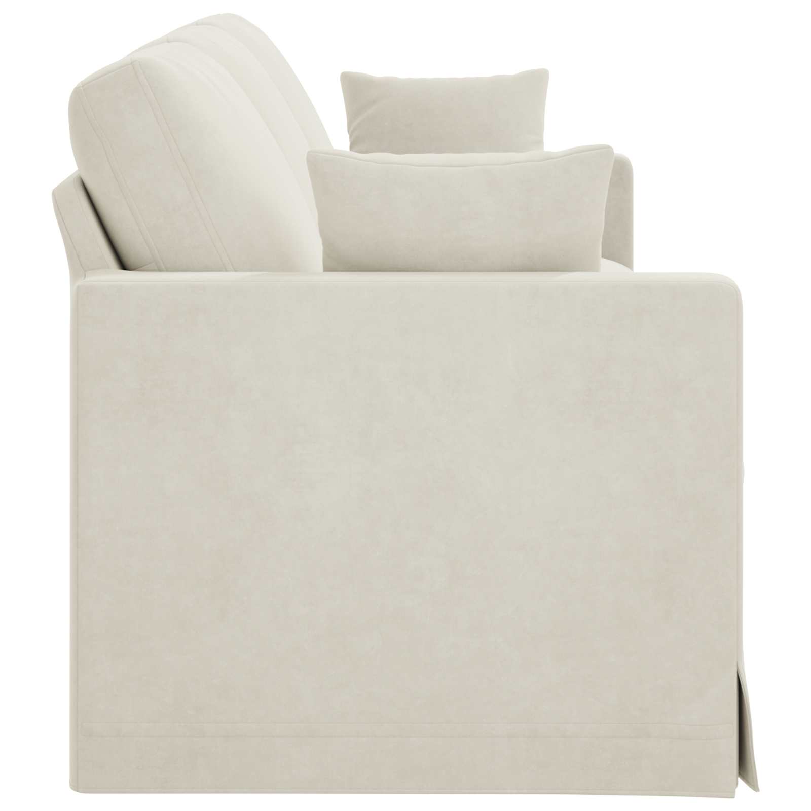 Bank Crème 228 x 78 x 80 cm Fluweel is nu te koop bij PeponiXL, paradijselijk wonen!