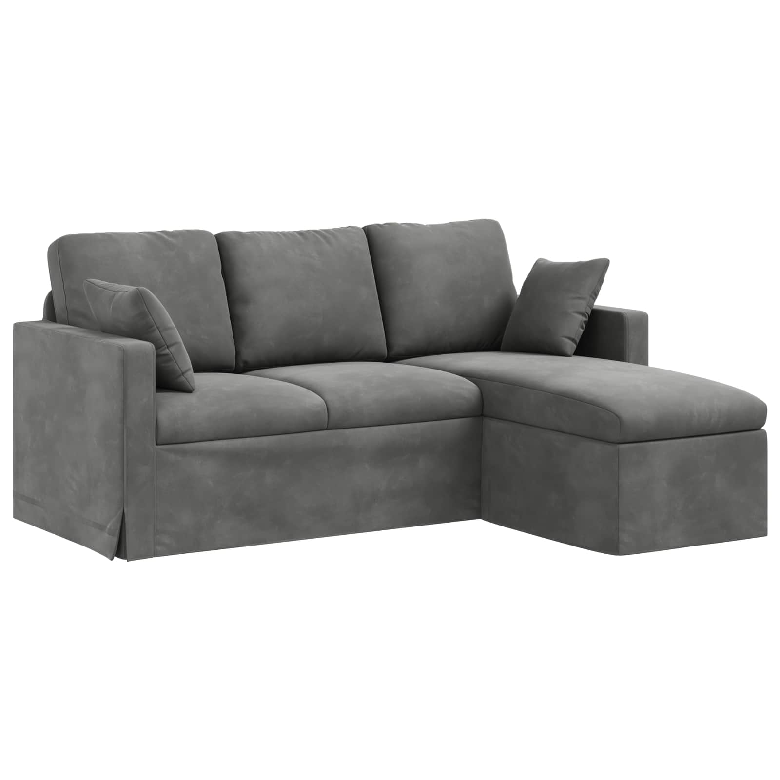 Bank Donkergrijs 178 x 134 x 80 cm Fluweel is nu te koop bij PeponiXL, paradijselijk wonen!