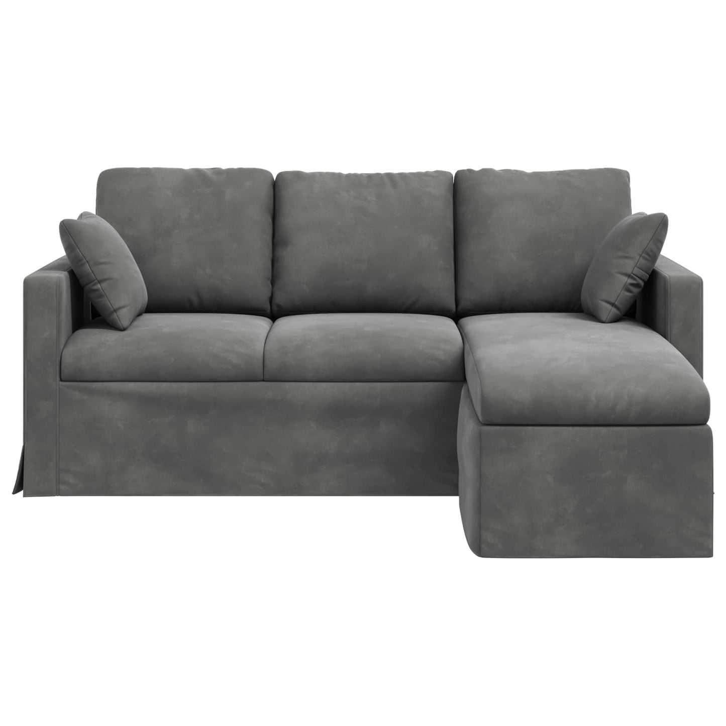 Bank Donkergrijs 178 x 134 x 80 cm Fluweel is nu te koop bij PeponiXL, paradijselijk wonen!