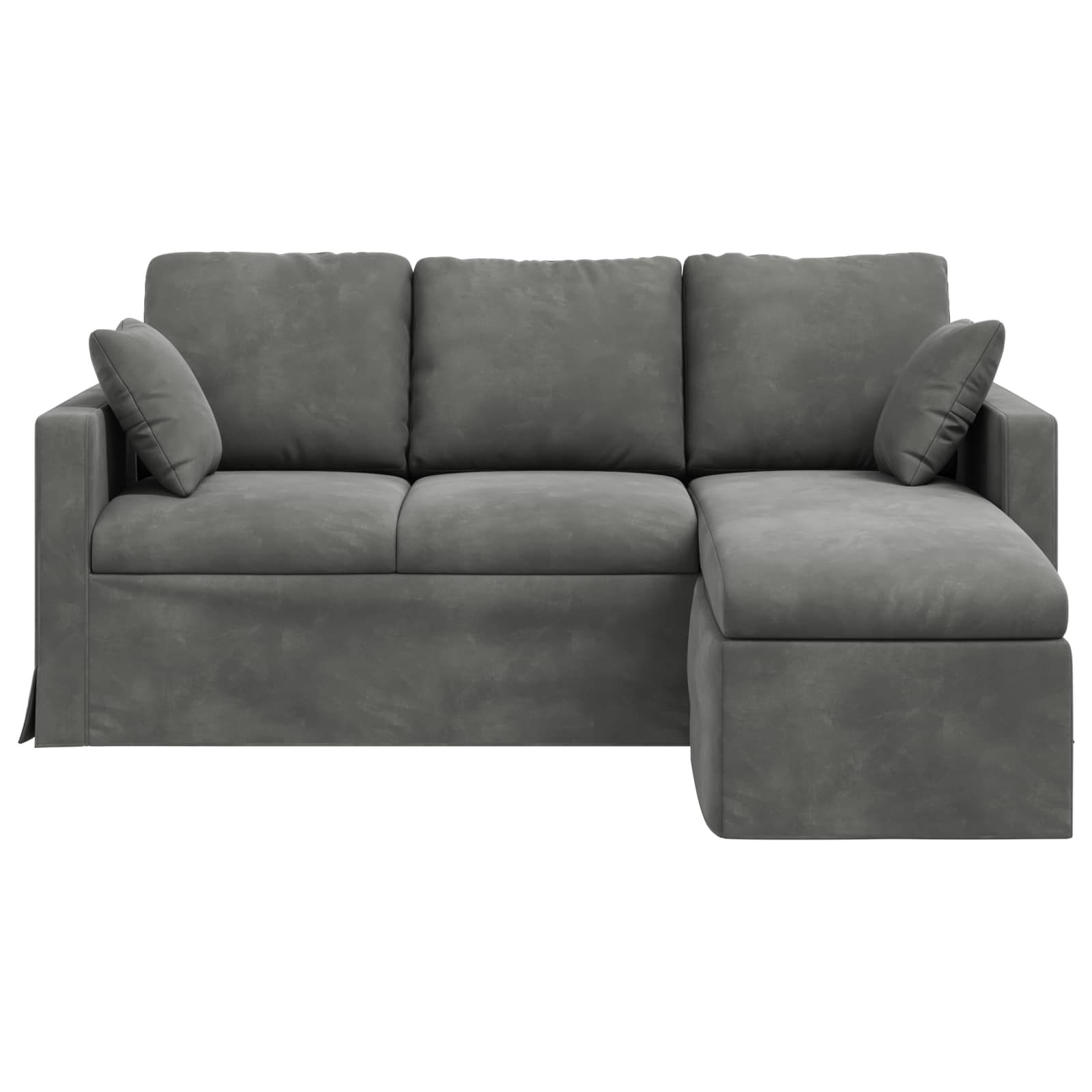 Bank Donkergrijs 178 x 134 x 80 cm Fluweel is nu te koop bij PeponiXL, paradijselijk wonen!