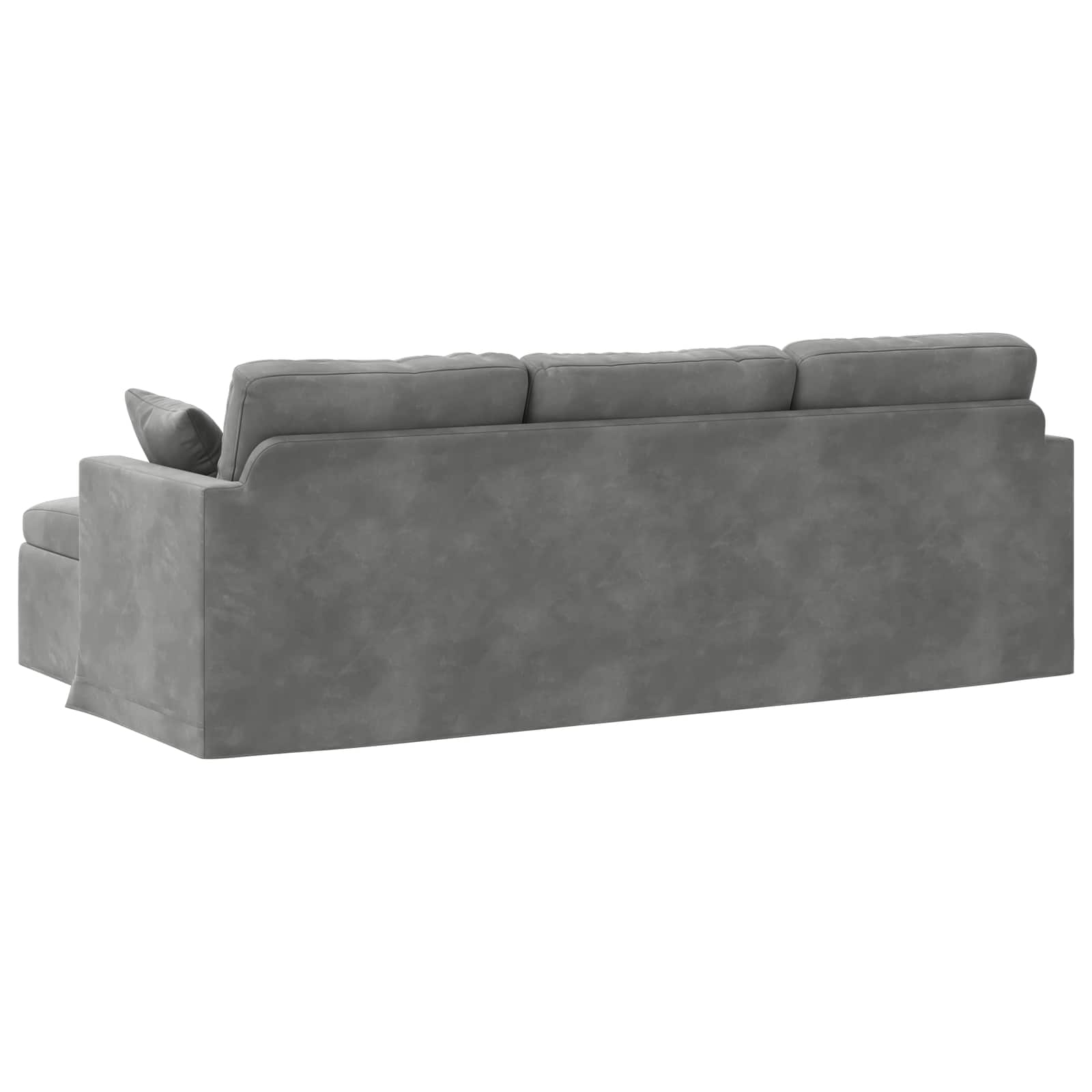 Bank Donkergrijs 228 x 134 x 80 cm Fluweel is nu te koop bij PeponiXL, paradijselijk wonen!