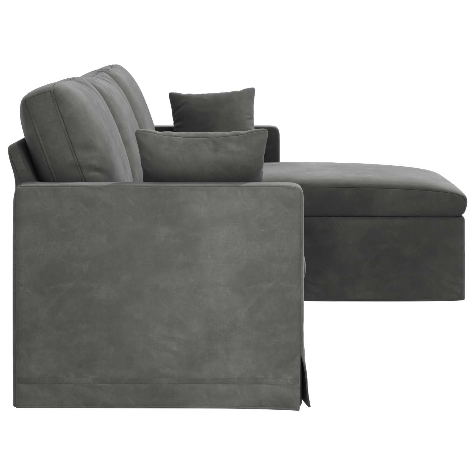 Bank Donkergrijs 228 x 134 x 80 cm Fluweel is nu te koop bij PeponiXL, paradijselijk wonen!
