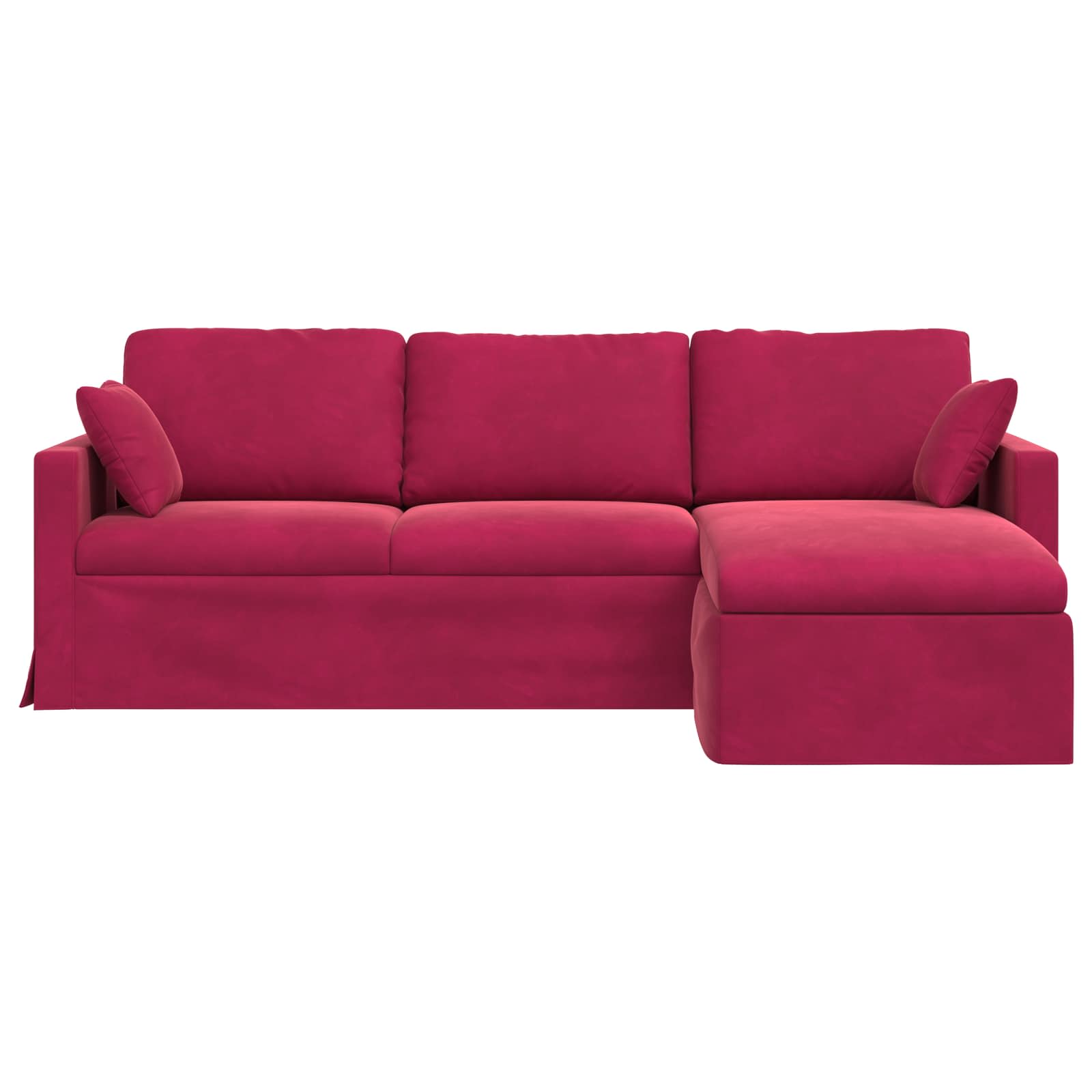 Bank Wijnrood 228 x 134 x 80 cm Fluweel is nu te koop bij PeponiXL, paradijselijk wonen!