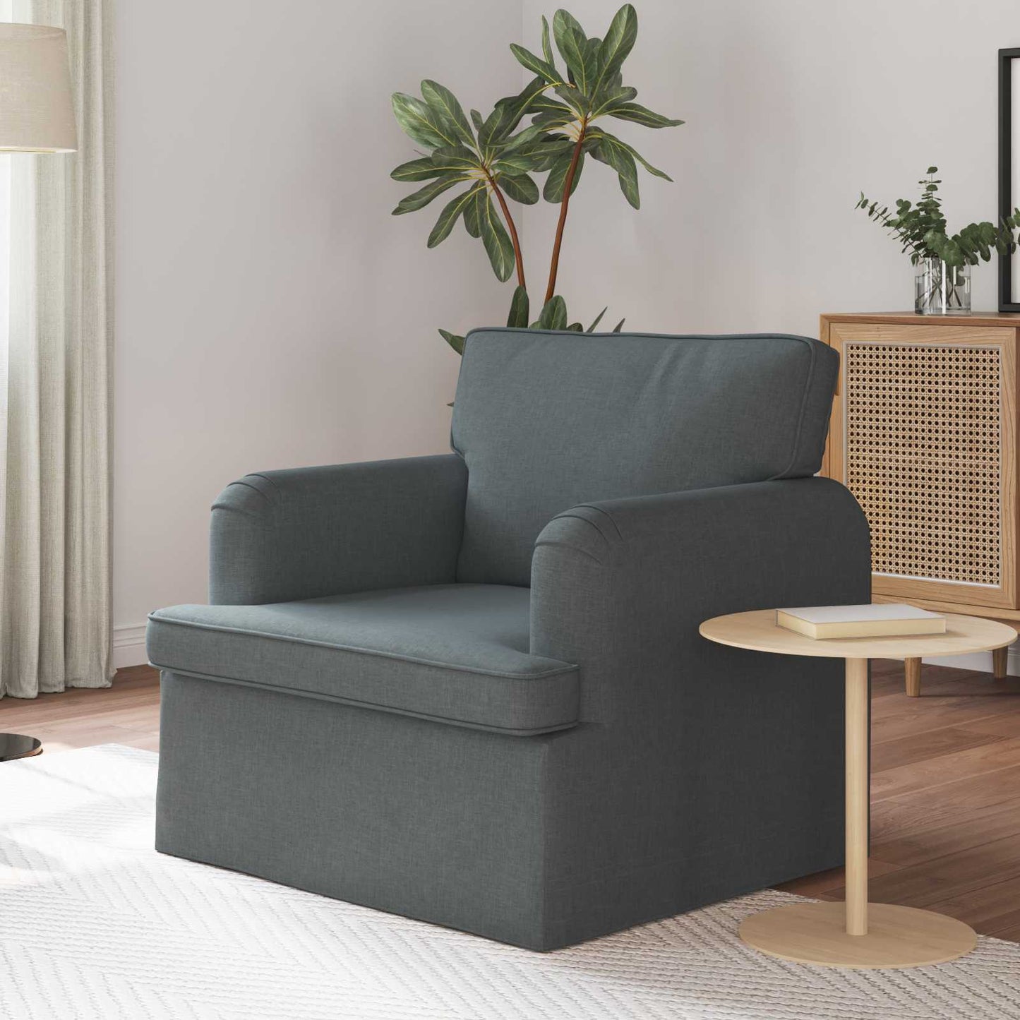 Bank Donkergrijs 84 x 80 x 85 cm Stof is nu te koop bij PeponiXL, paradijselijk wonen!