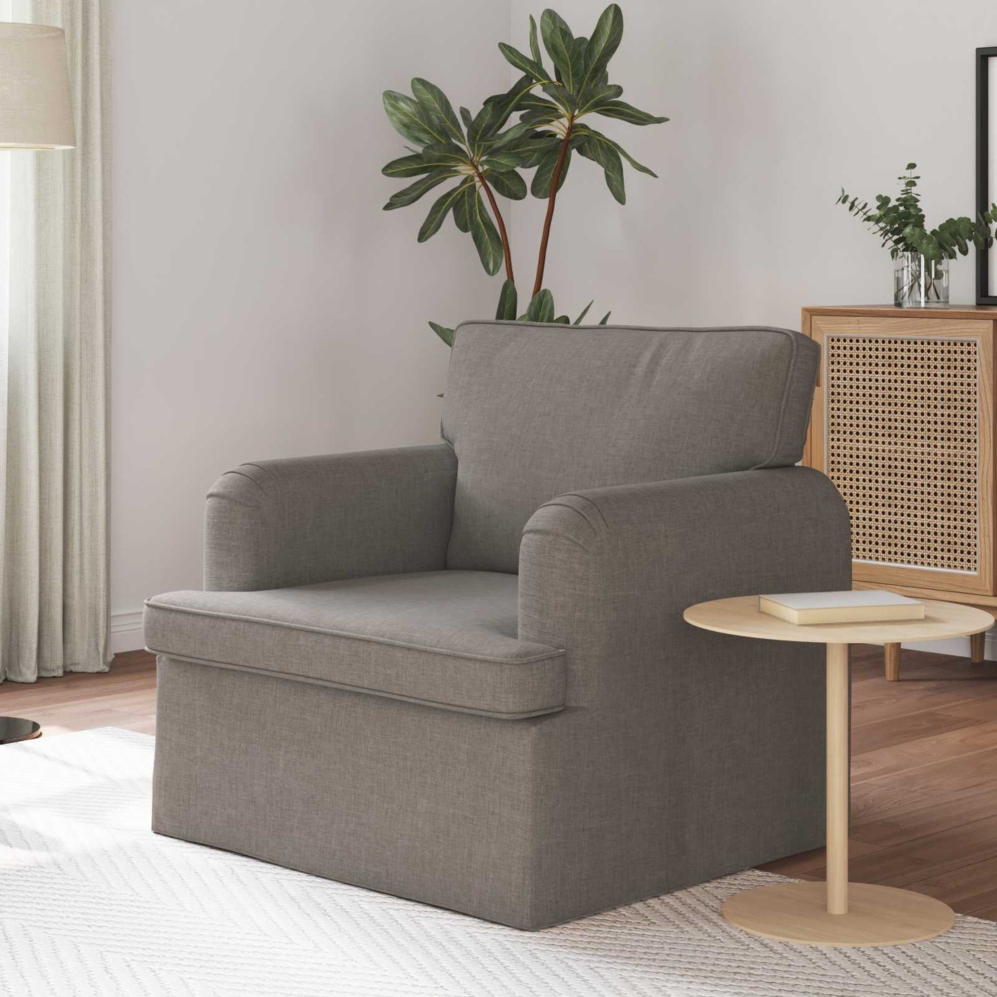Bank Taupe 84 x 80 x 85 cm Stof is nu te koop bij PeponiXL, paradijselijk wonen!