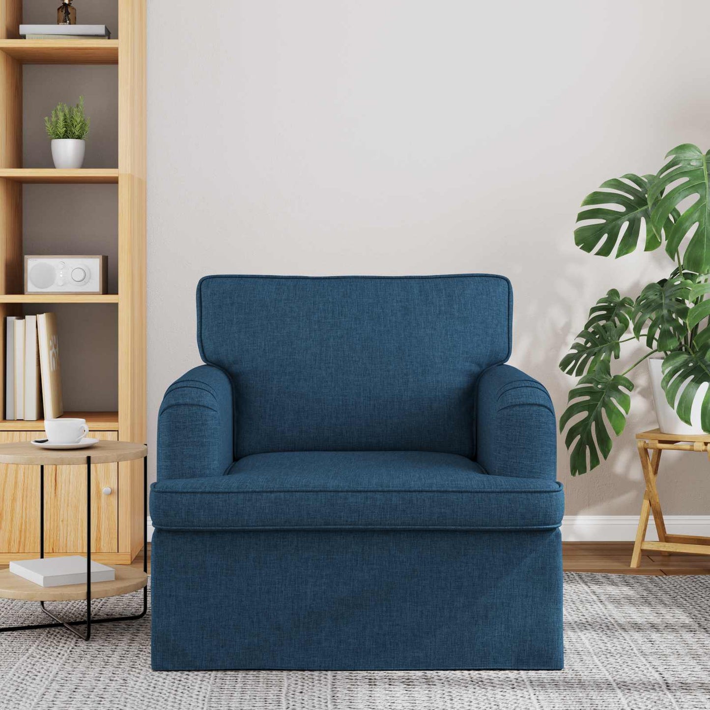 Bank Blauw 84 x 80 x 85 cm Stof is nu te koop bij PeponiXL, paradijselijk wonen!