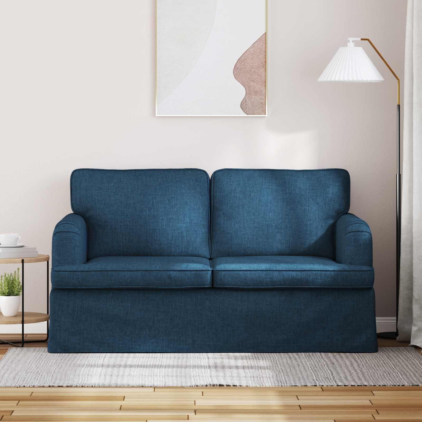 Bank Blauw 144 x 80 x 85 cm Stof is nu te koop bij PeponiXL, paradijselijk wonen!