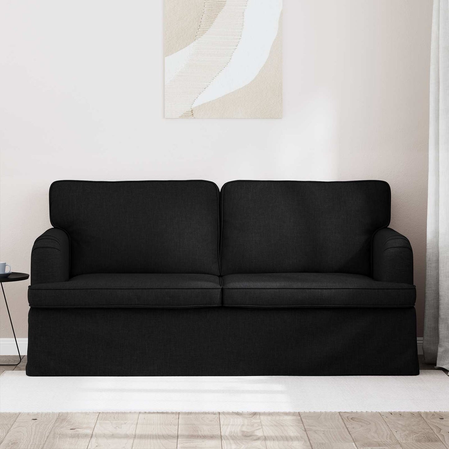 Bank Zwart 162 x 80 x 85 cm Stof is nu te koop bij PeponiXL, paradijselijk wonen!