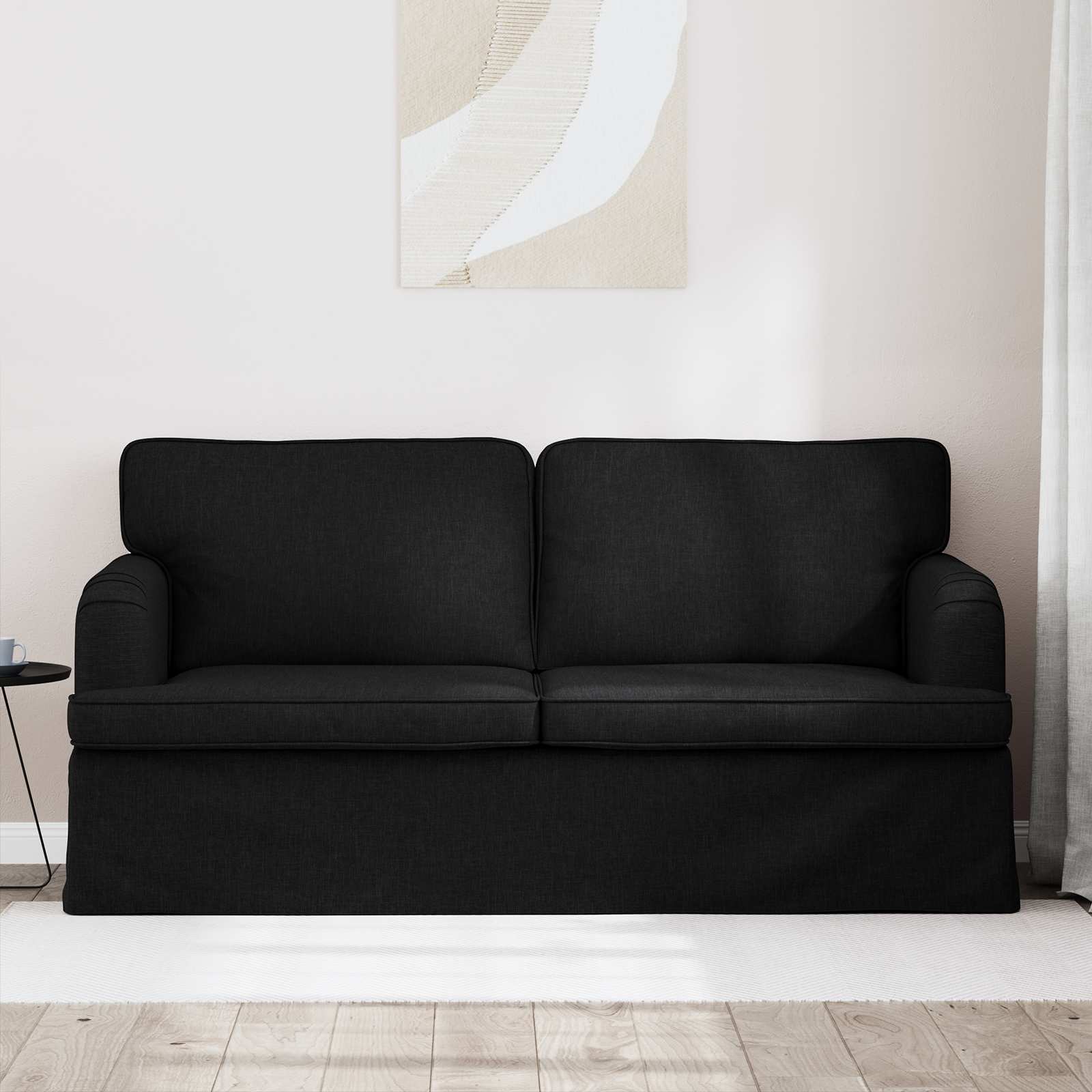 Bank Zwart 162 x 80 x 85 cm Stof is nu te koop bij PeponiXL, paradijselijk wonen!