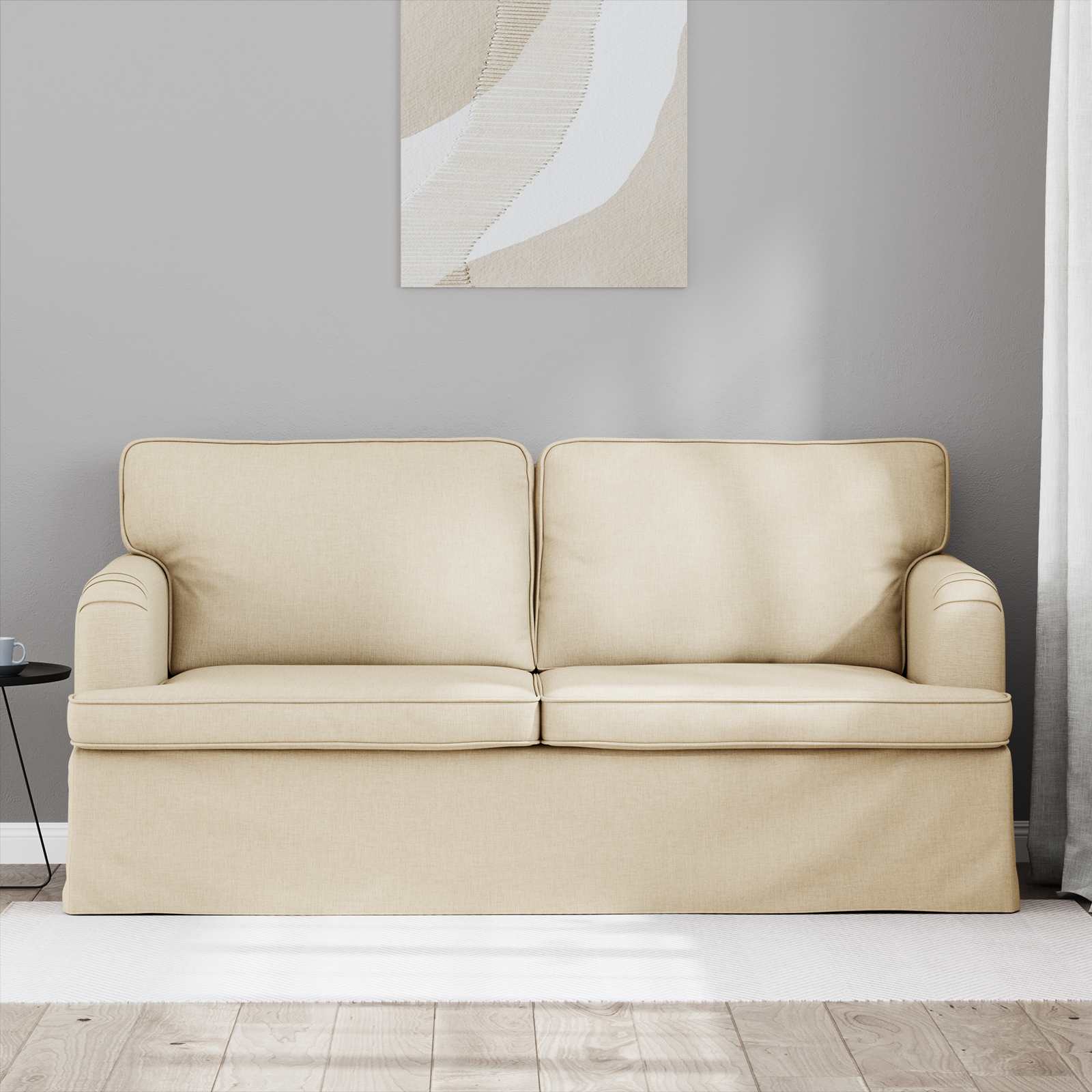 Bank Crème 162 x 80 x 85 cm Stof is nu te koop bij PeponiXL, paradijselijk wonen!