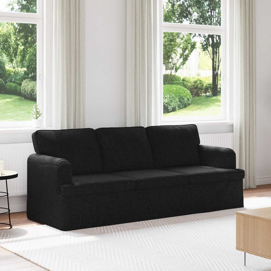 Bank Zwart 201 x 80 x 85 cm Stof is nu te koop bij PeponiXL, paradijselijk wonen!