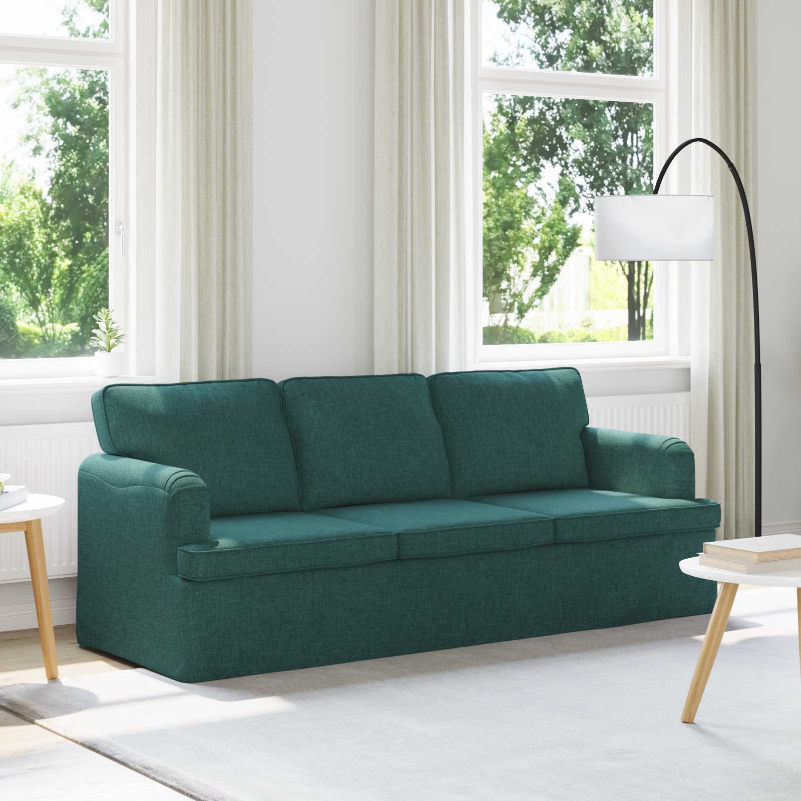 Bank Donkergroen 201 x 80 x 85 cm Stof is nu te koop bij PeponiXL, paradijselijk wonen!
