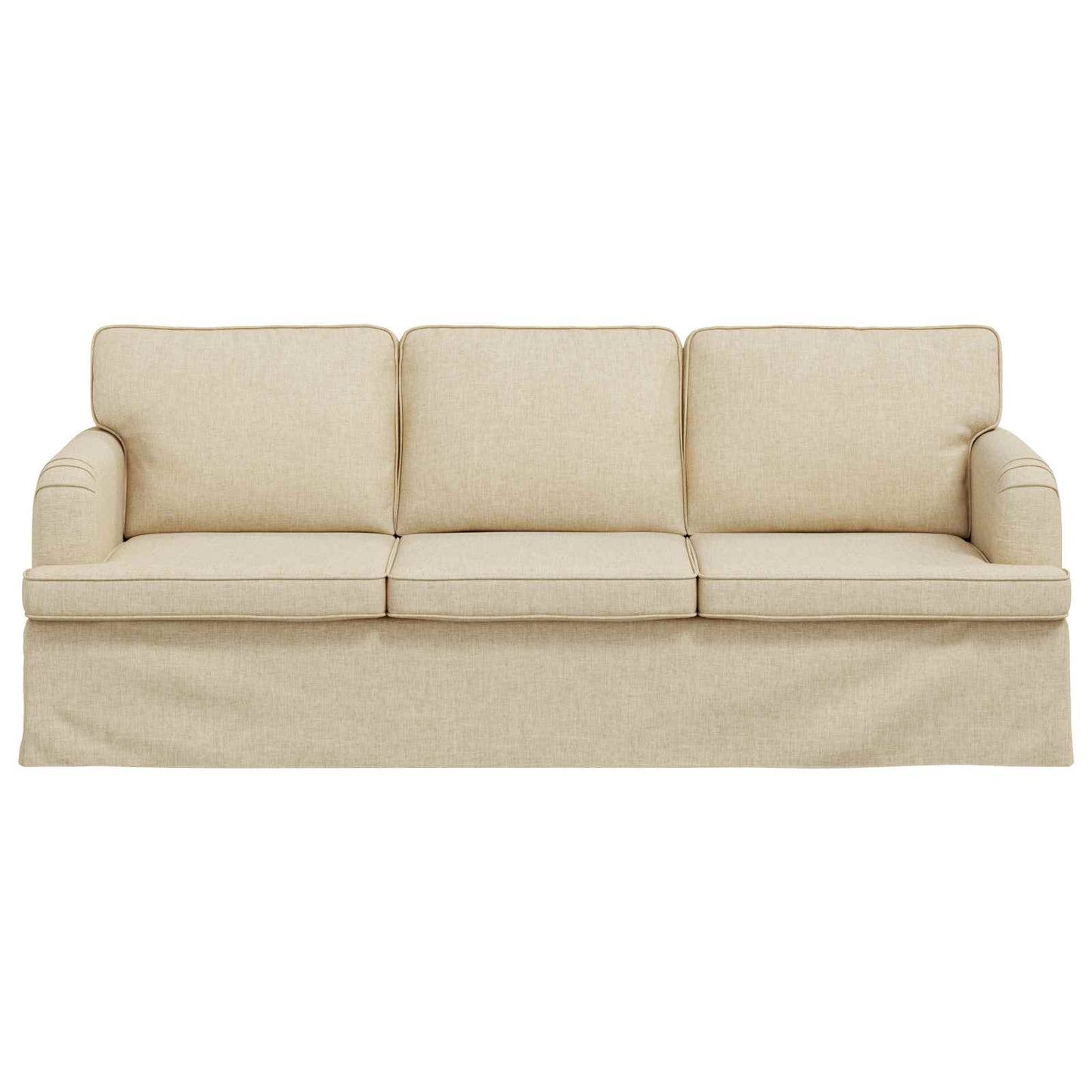 Bank Crème 201 x 80 x 85 cm Stof is nu te koop bij PeponiXL, paradijselijk wonen!
