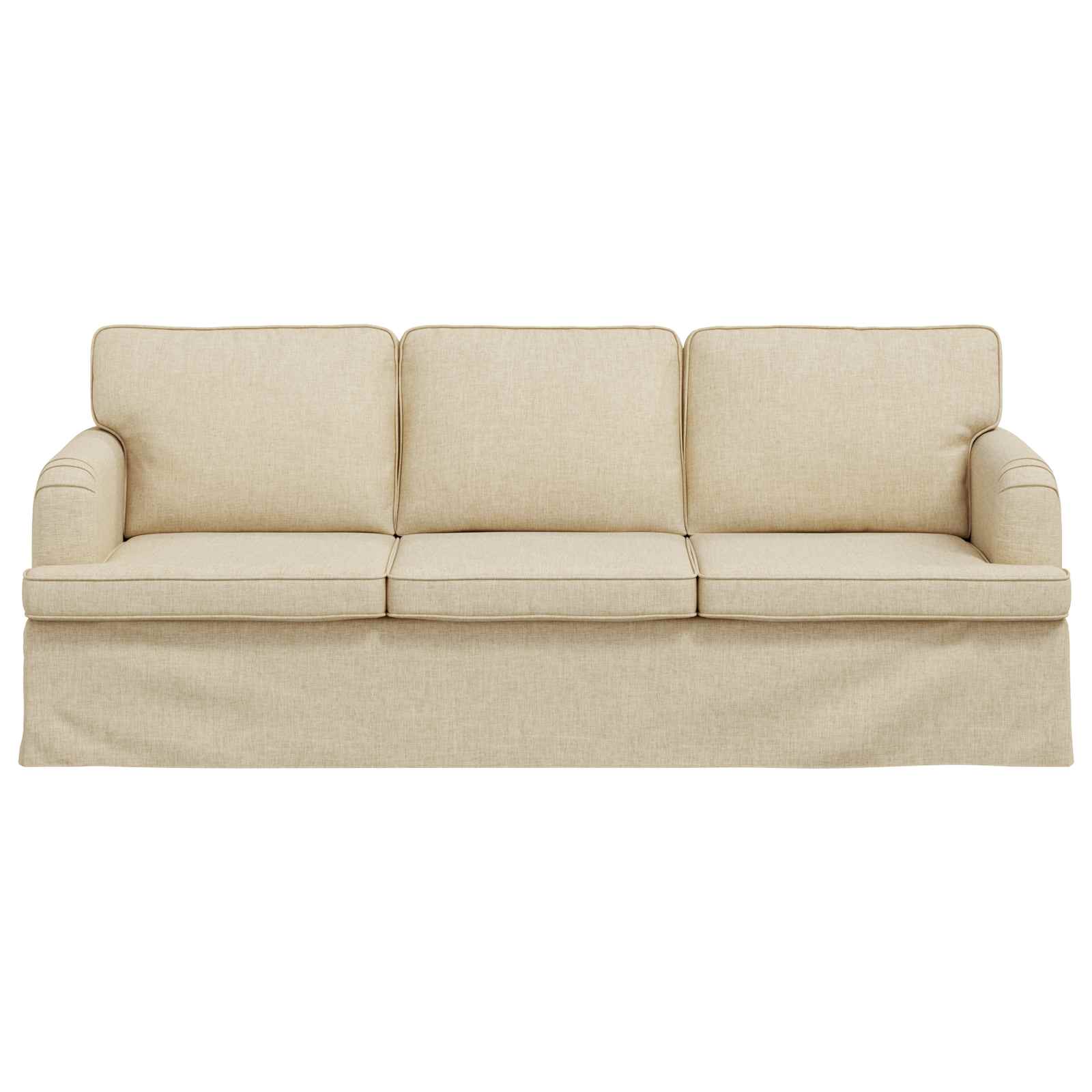 Bank Crème 201 x 80 x 85 cm Stof is nu te koop bij PeponiXL, paradijselijk wonen!