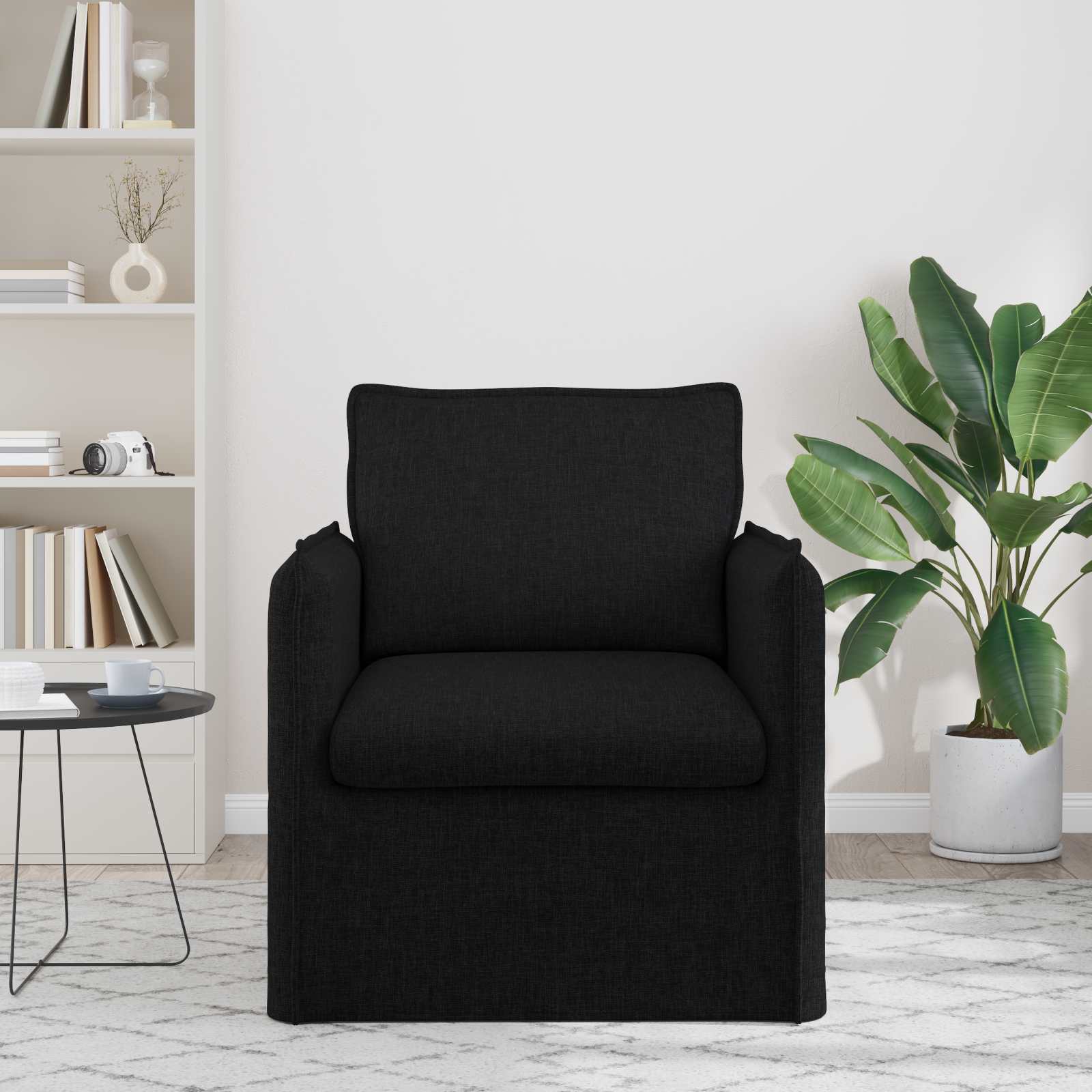 Bank Zwart 75 x 82 x 85 cm Stof is nu te koop bij PeponiXL, paradijselijk wonen!