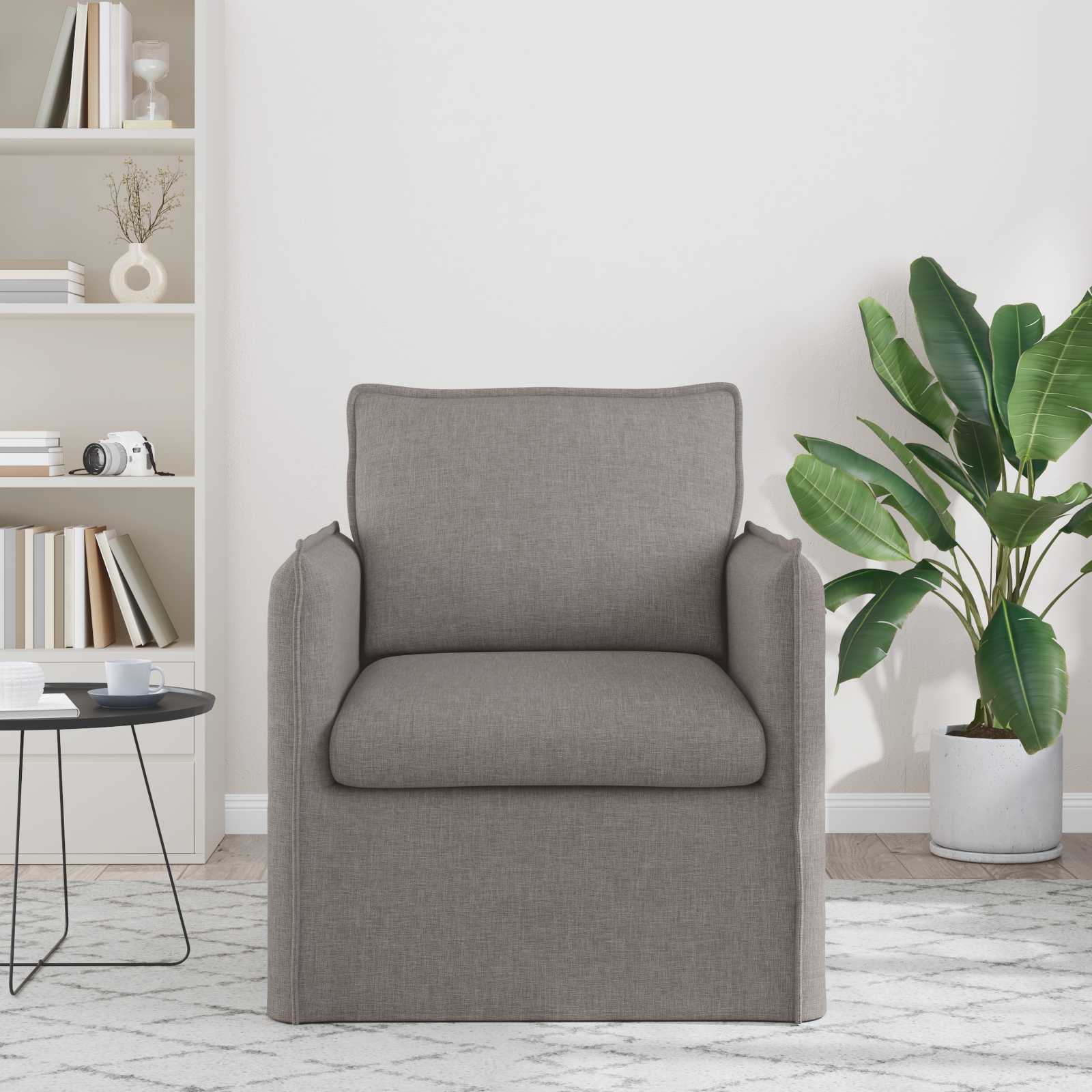 Bank Taupe 75 x 82 x 85 cm Stof is nu te koop bij PeponiXL, paradijselijk wonen!