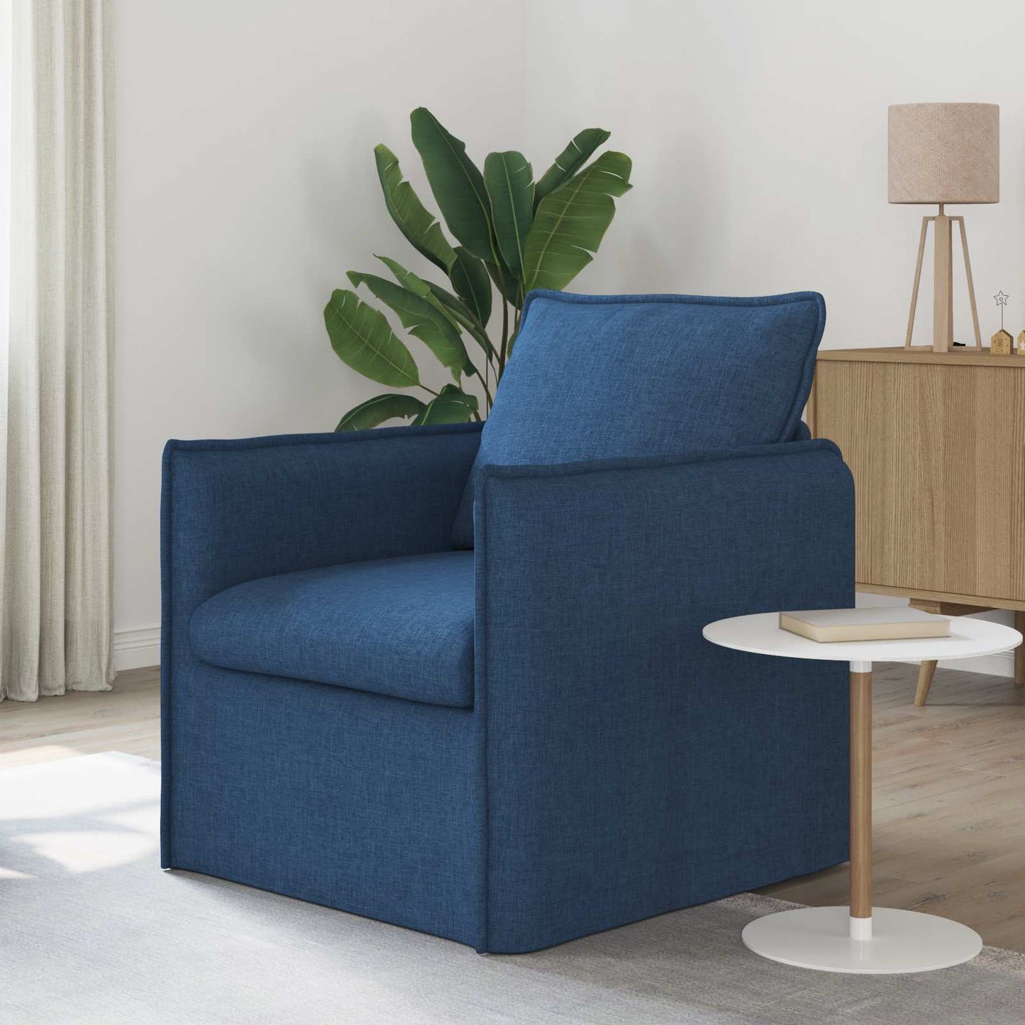 Bank Blauw 75 x 82 x 85 cm Stof is nu te koop bij PeponiXL, paradijselijk wonen!