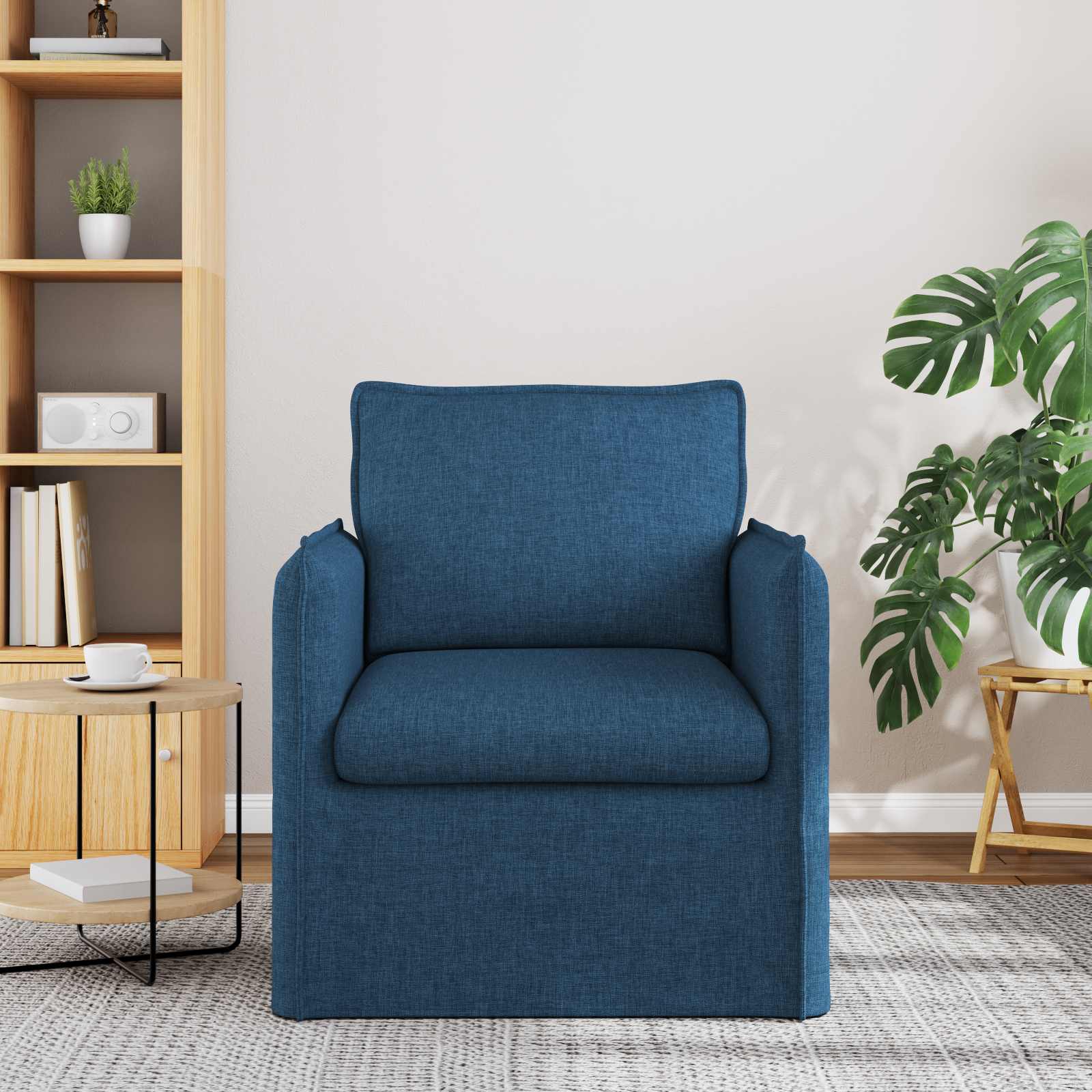 Bank Blauw 75 x 82 x 85 cm Stof is nu te koop bij PeponiXL, paradijselijk wonen!