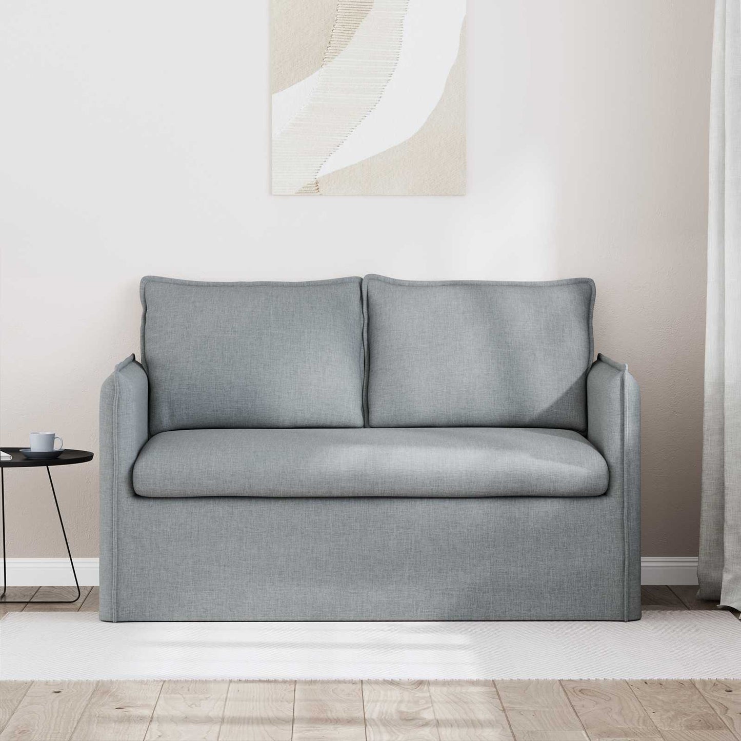 Bank Lichtgrijs 136 x 82 x 85 cm Stof is nu te koop bij PeponiXL, paradijselijk wonen!