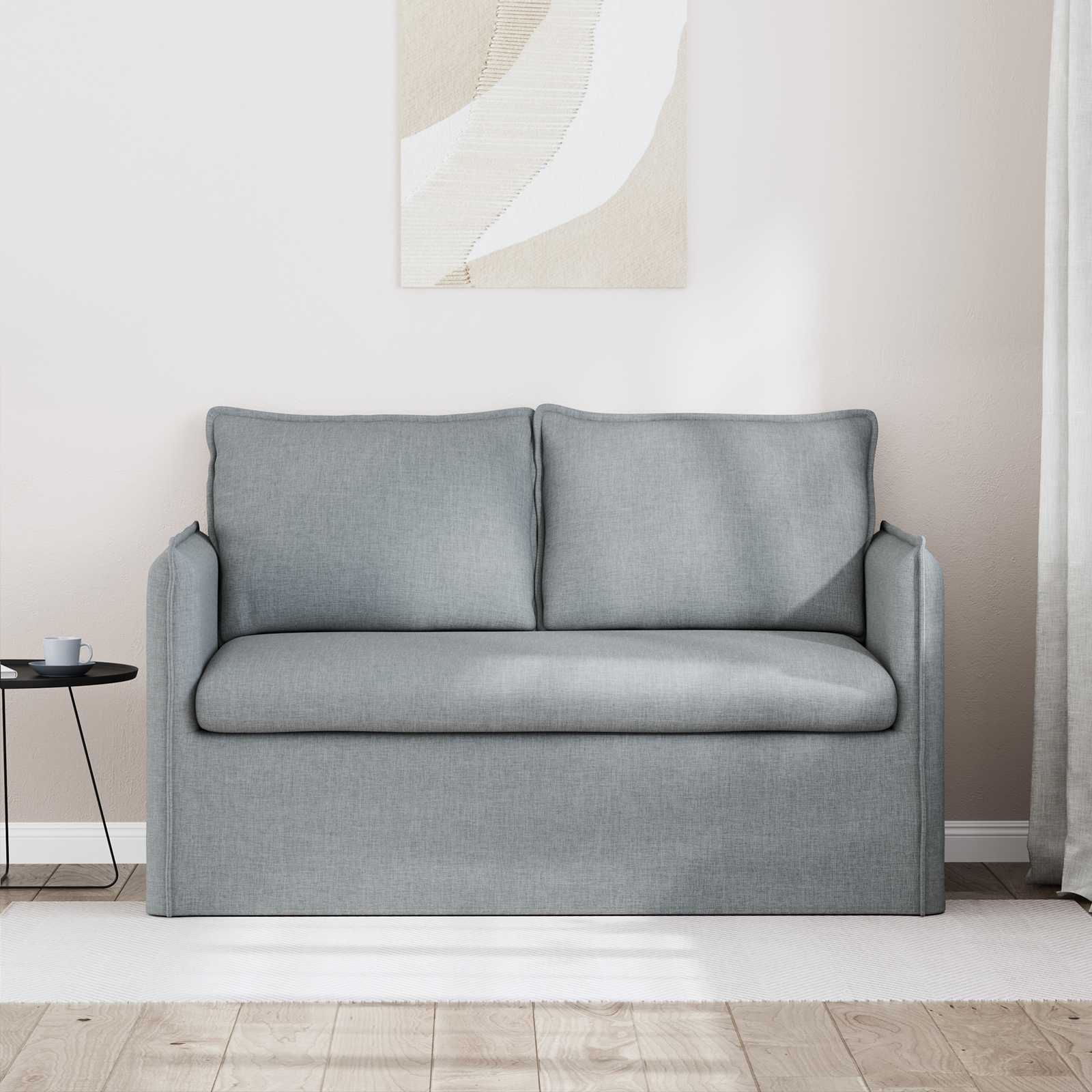Bank Lichtgrijs 136 x 82 x 85 cm Stof is nu te koop bij PeponiXL, paradijselijk wonen!