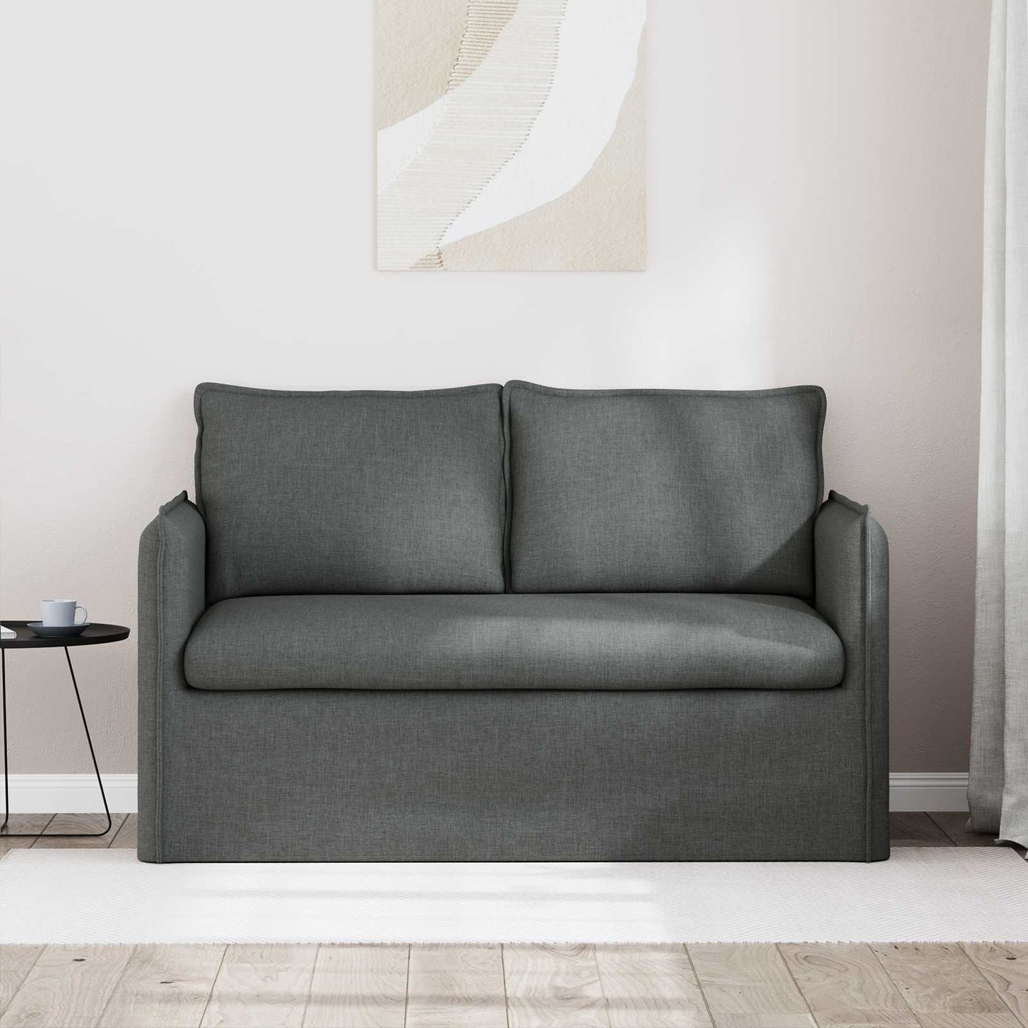 Bank Donkergrijs 136 x 82 x 85 cm Stof is nu te koop bij PeponiXL, paradijselijk wonen!