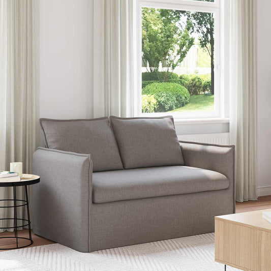 Bank Taupe 136 x 82 x 85 cm Stof is nu te koop bij PeponiXL, paradijselijk wonen!