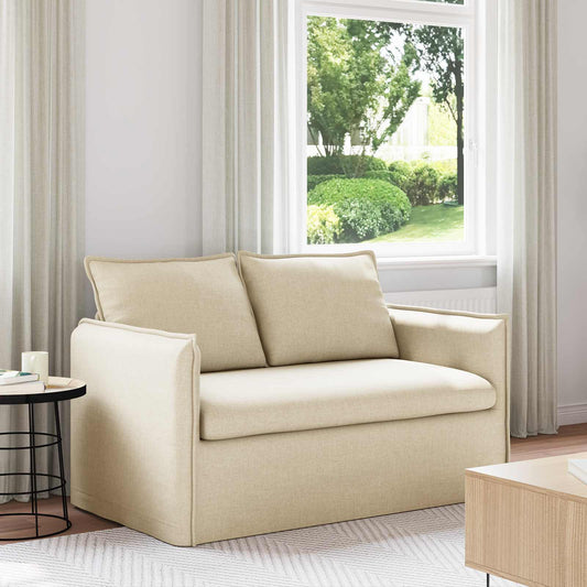 Bank Crème 136 x 82 x 85 cm Stof is nu te koop bij PeponiXL, paradijselijk wonen!