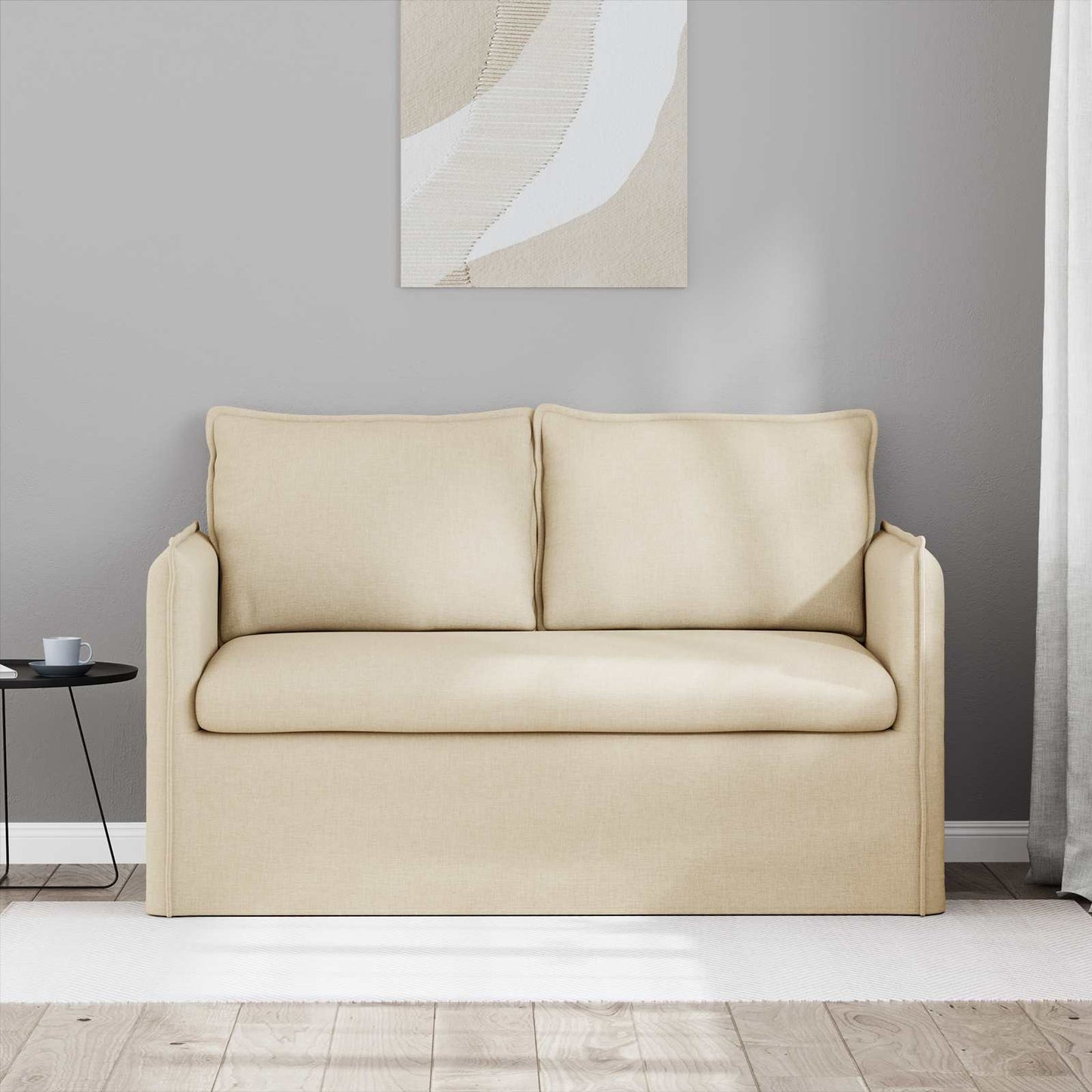 Bank Crème 136 x 82 x 85 cm Stof is nu te koop bij PeponiXL, paradijselijk wonen!