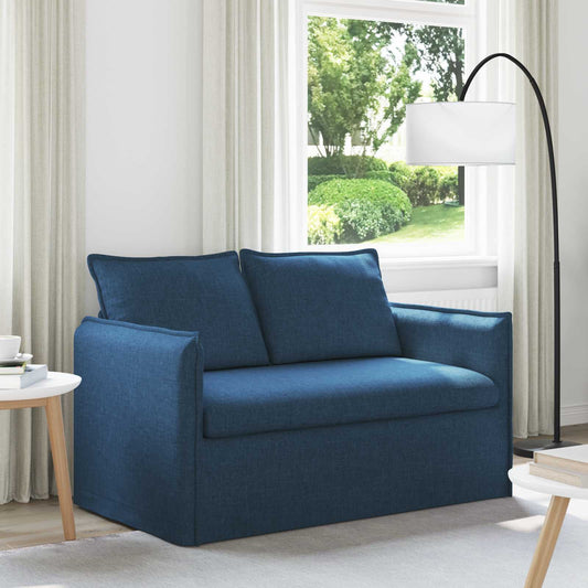 Bank Blauw 136 x 82 x 85 cm Stof is nu te koop bij PeponiXL, paradijselijk wonen!
