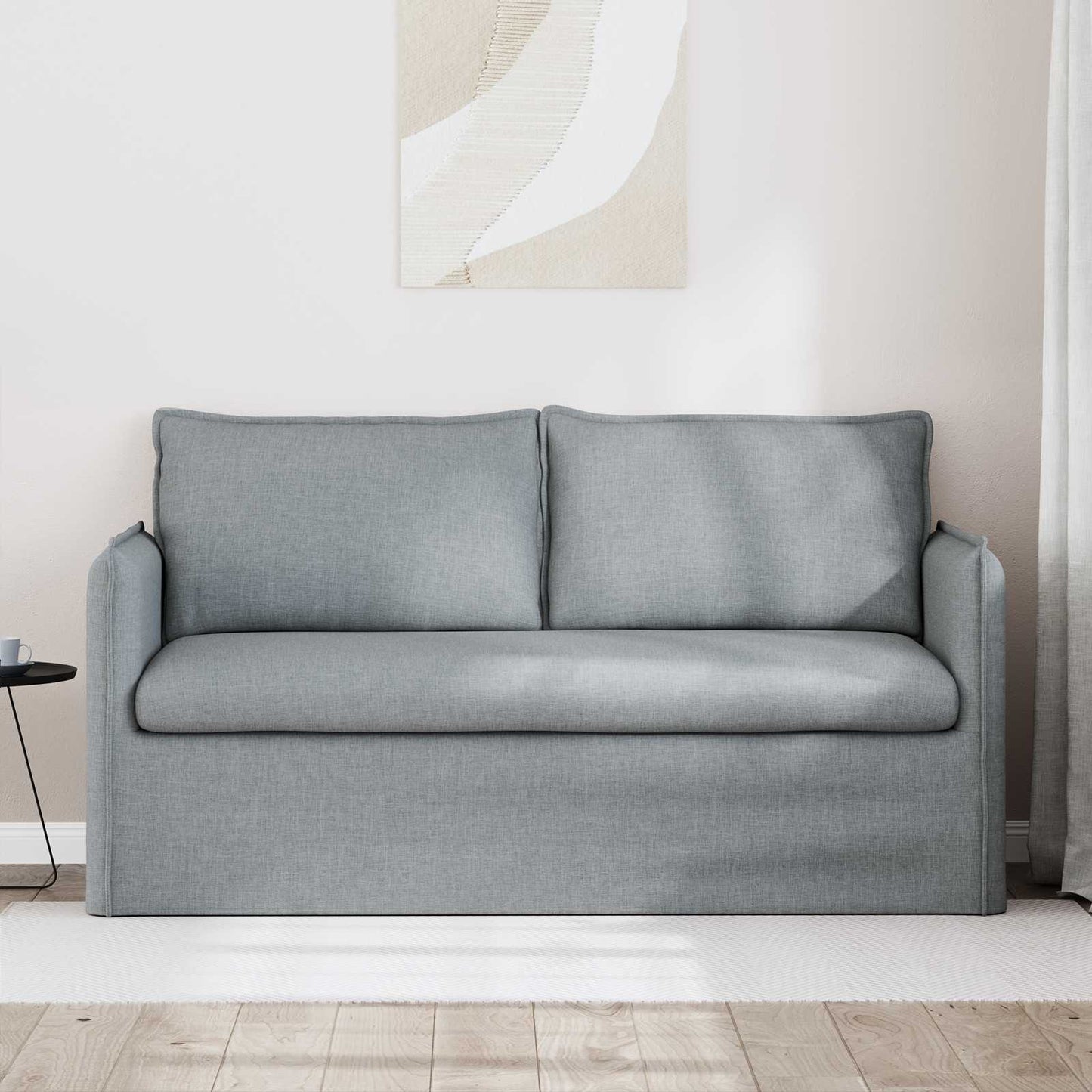 Bank Lichtgrijs 156 x 82 x 85 cm Stof is nu te koop bij PeponiXL, paradijselijk wonen!