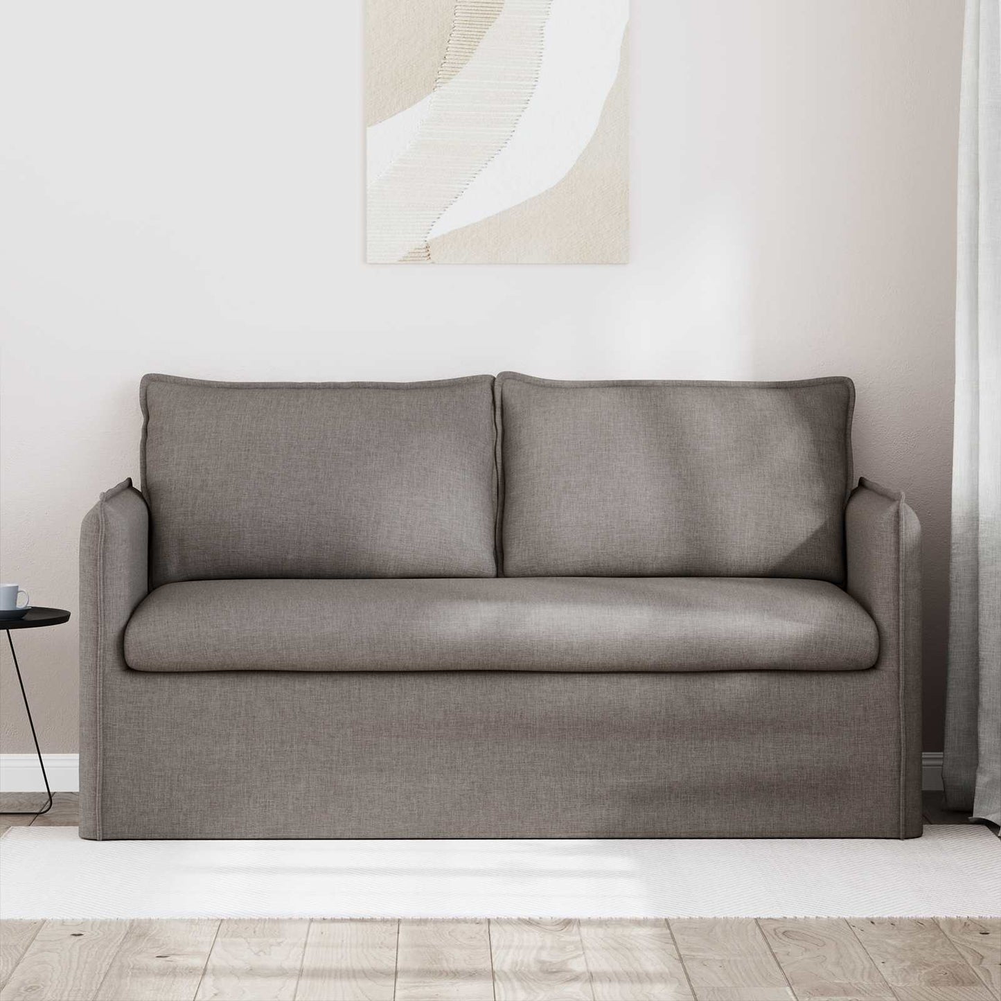 Bank Taupe 156 x 82 x 85 cm Stof is nu te koop bij PeponiXL, paradijselijk wonen!