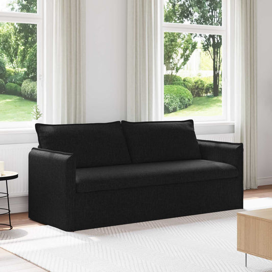 Bank Zwart 196 x 82 x 85 cm Stof is nu te koop bij PeponiXL, paradijselijk wonen!