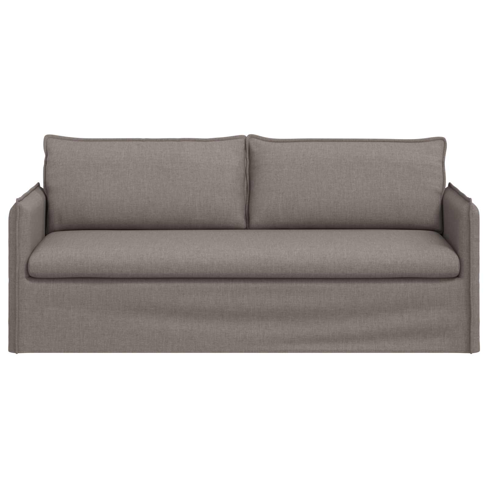 Bank Taupe 196 x 82 x 85 cm Stof is nu te koop bij PeponiXL, paradijselijk wonen!