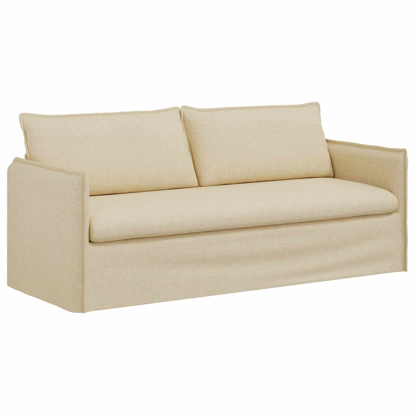 Bank Crème 196 x 82 x 85 cm Stof is nu te koop bij PeponiXL, paradijselijk wonen!