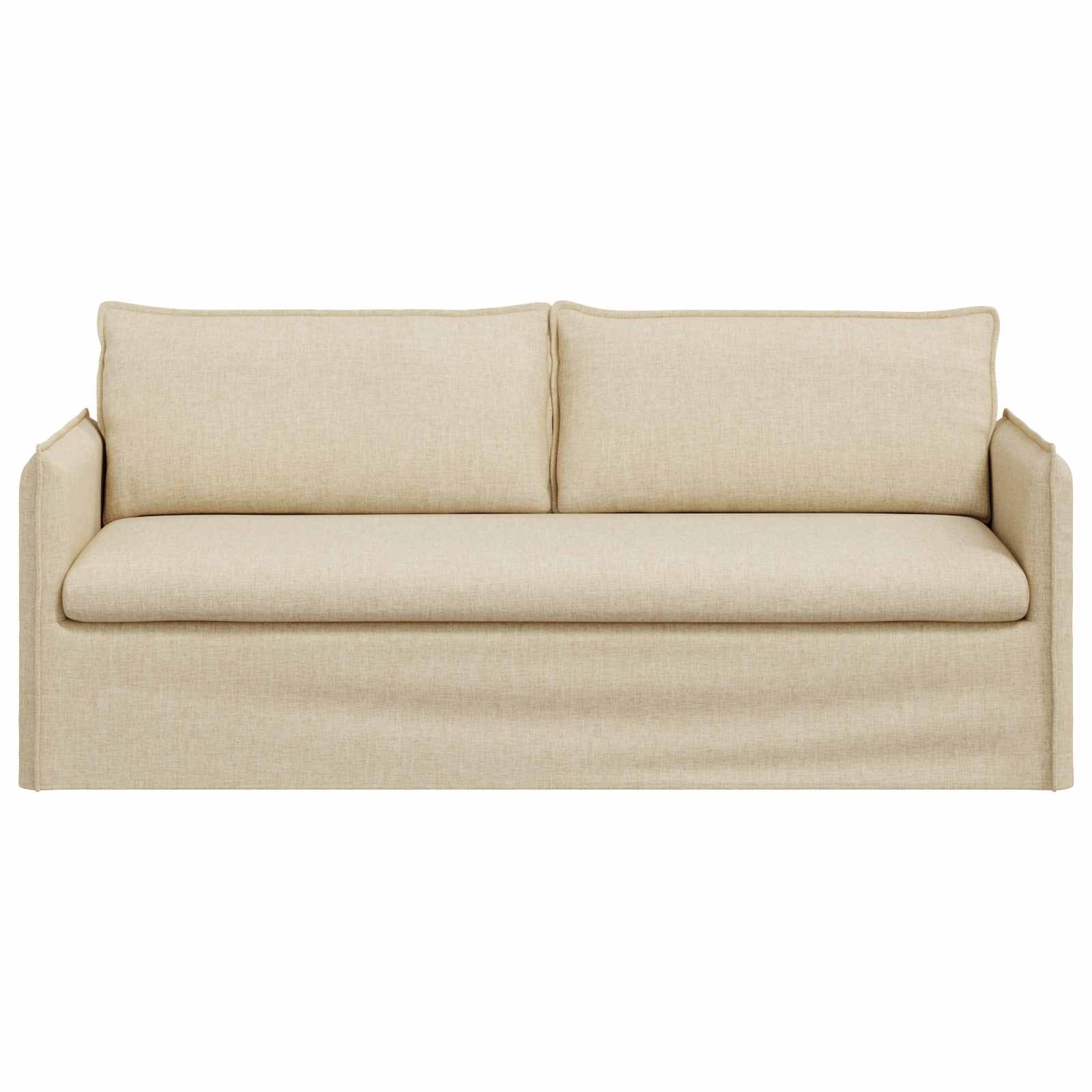 Bank Crème 196 x 82 x 85 cm Stof is nu te koop bij PeponiXL, paradijselijk wonen!