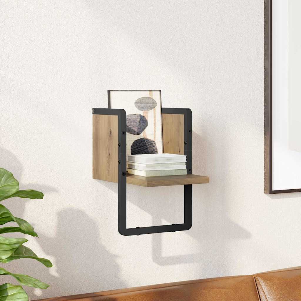 Wandplank Ambachtelijk eiken 20 x 25 x 30 cm Bewerkt hout is nu te koop bij PeponiXL, paradijselijk wonen!