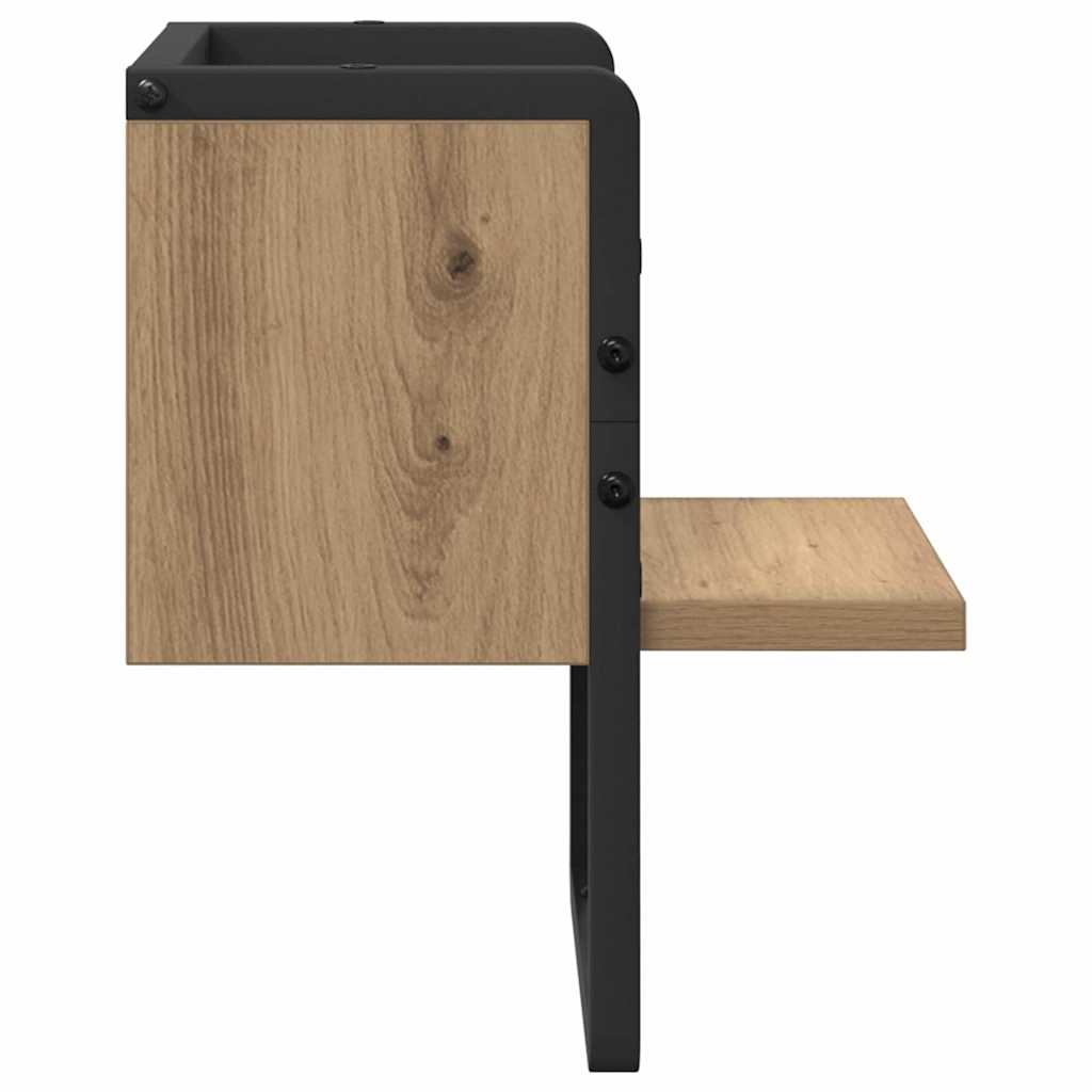 Wandplank Ambachtelijk eiken 20 x 25 x 30 cm Bewerkt hout is nu te koop bij PeponiXL, paradijselijk wonen!