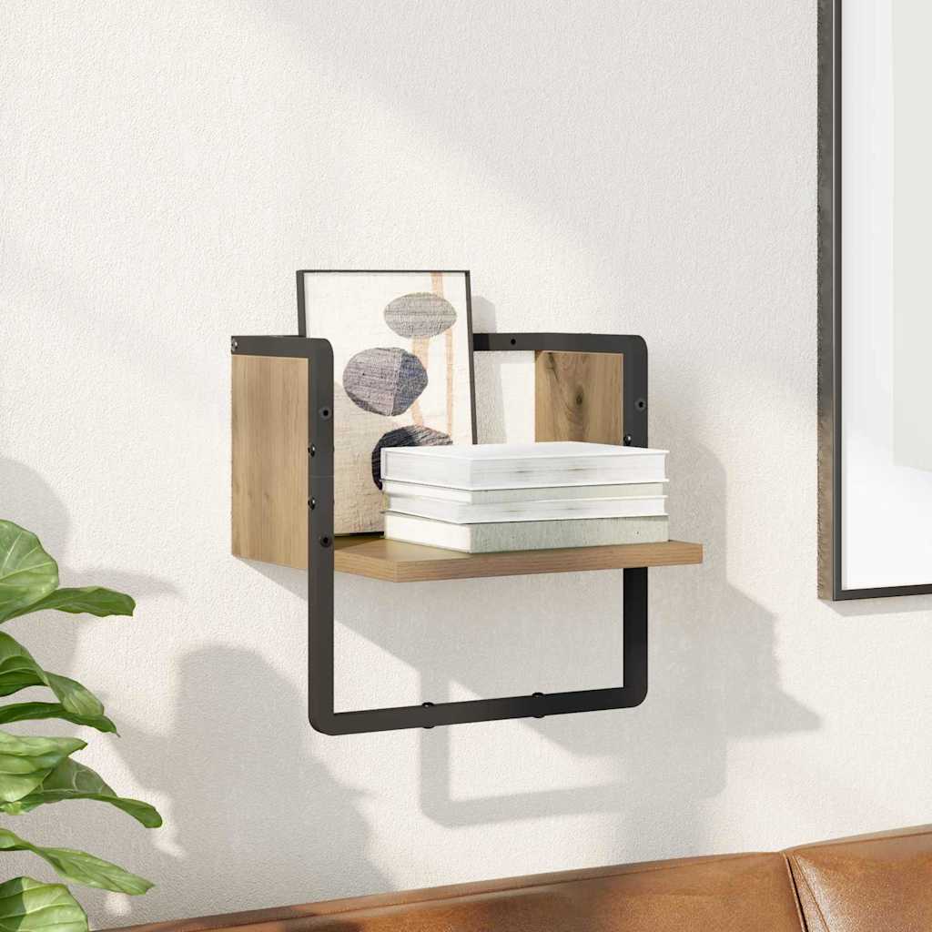 Wandplank Ambachtelijk eiken 30 x 25 x 30 cm Bewerkt hout is nu te koop bij PeponiXL, paradijselijk wonen!